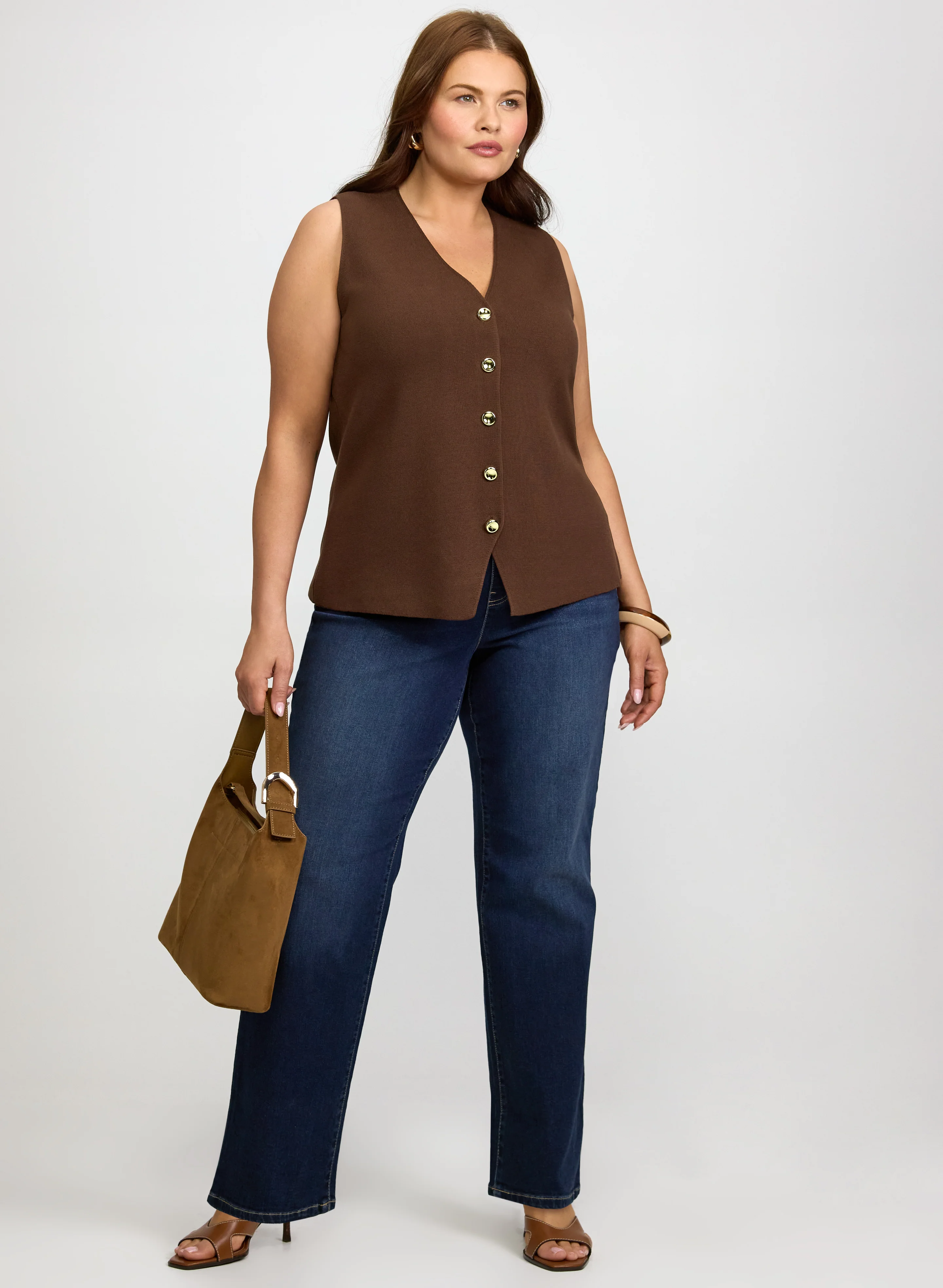Knit Button-Down Vest - Image 4