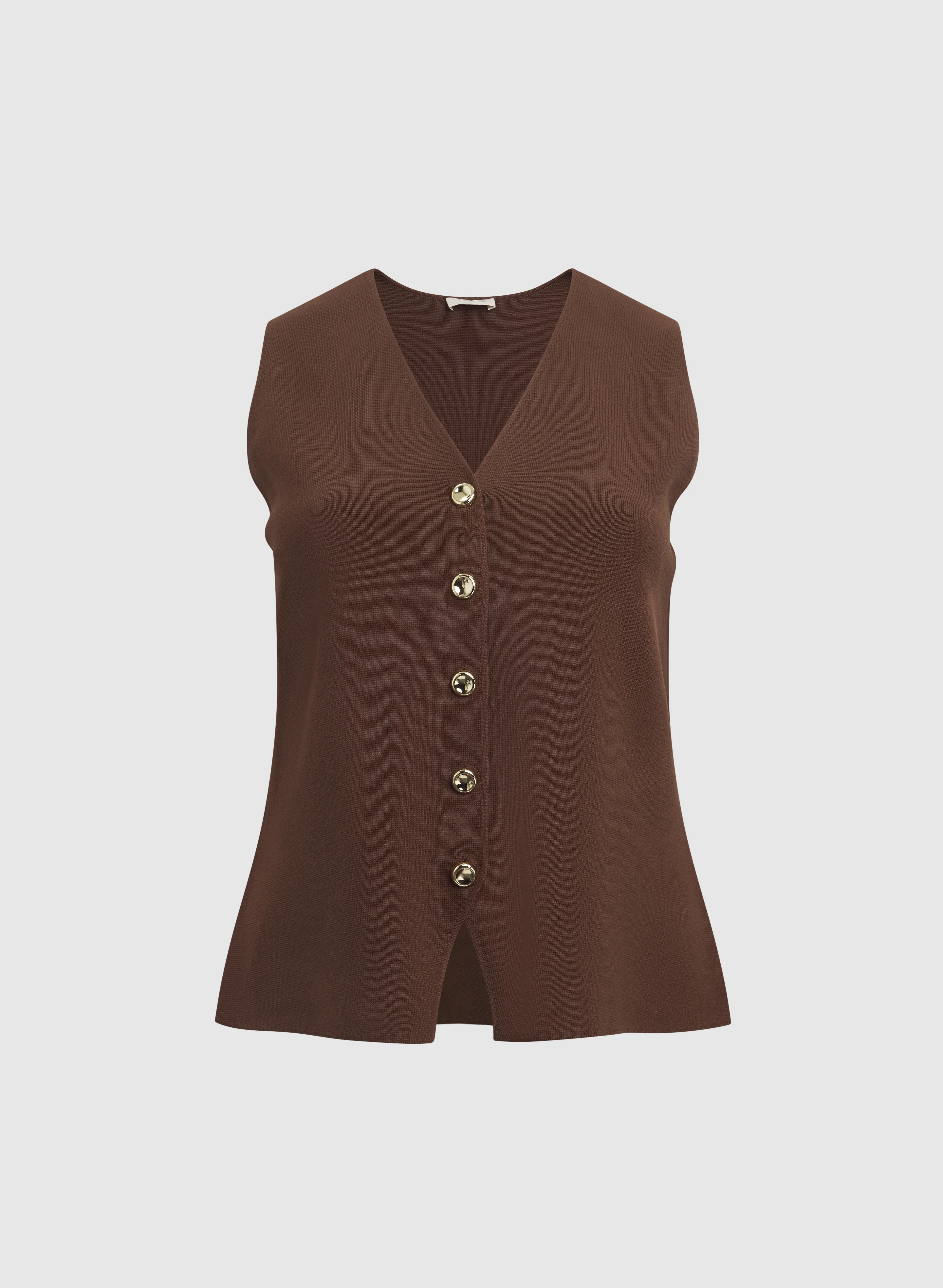Knit Button-Down Vest - Image 6