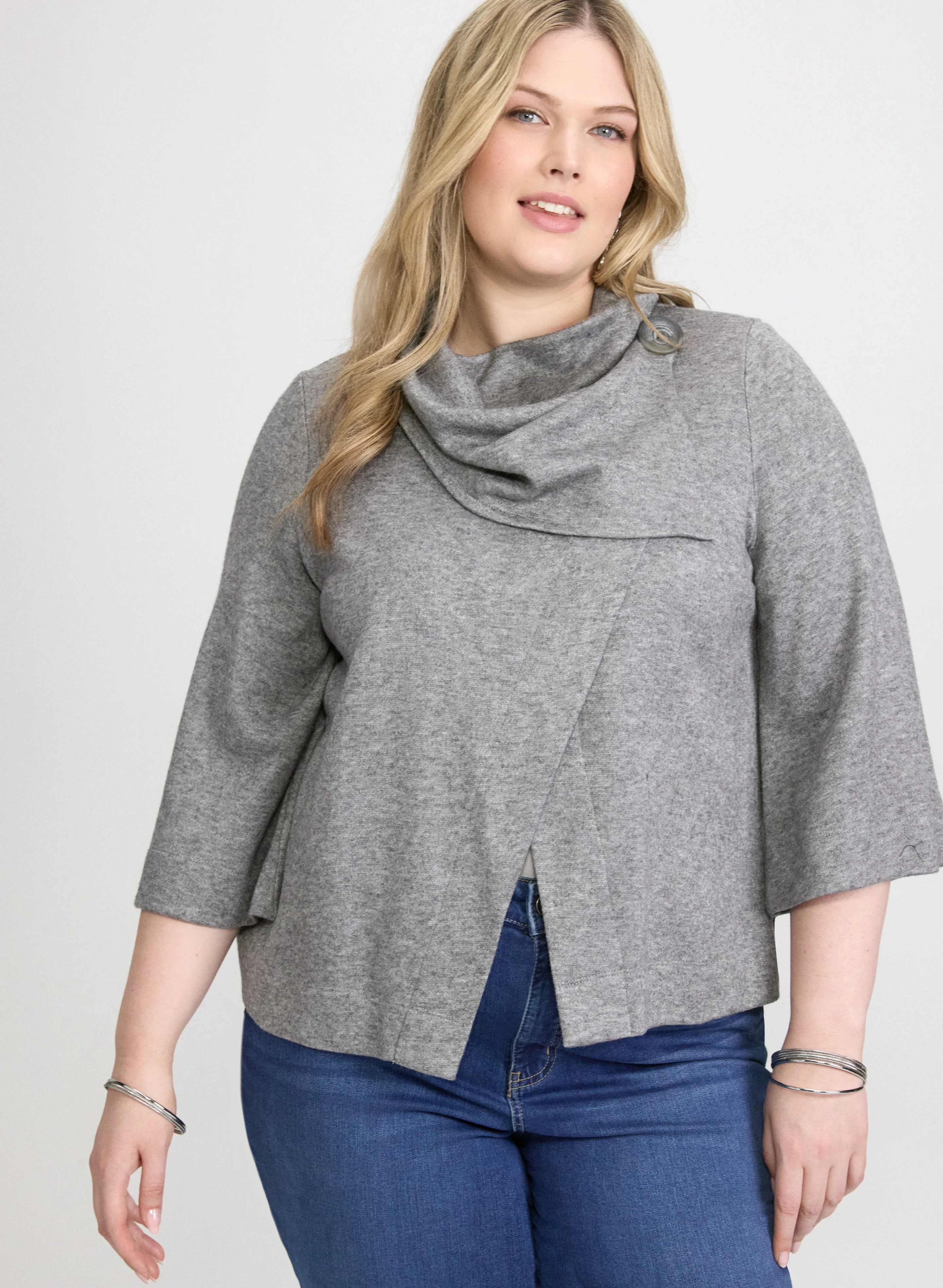 Knit Cowl Neck Top