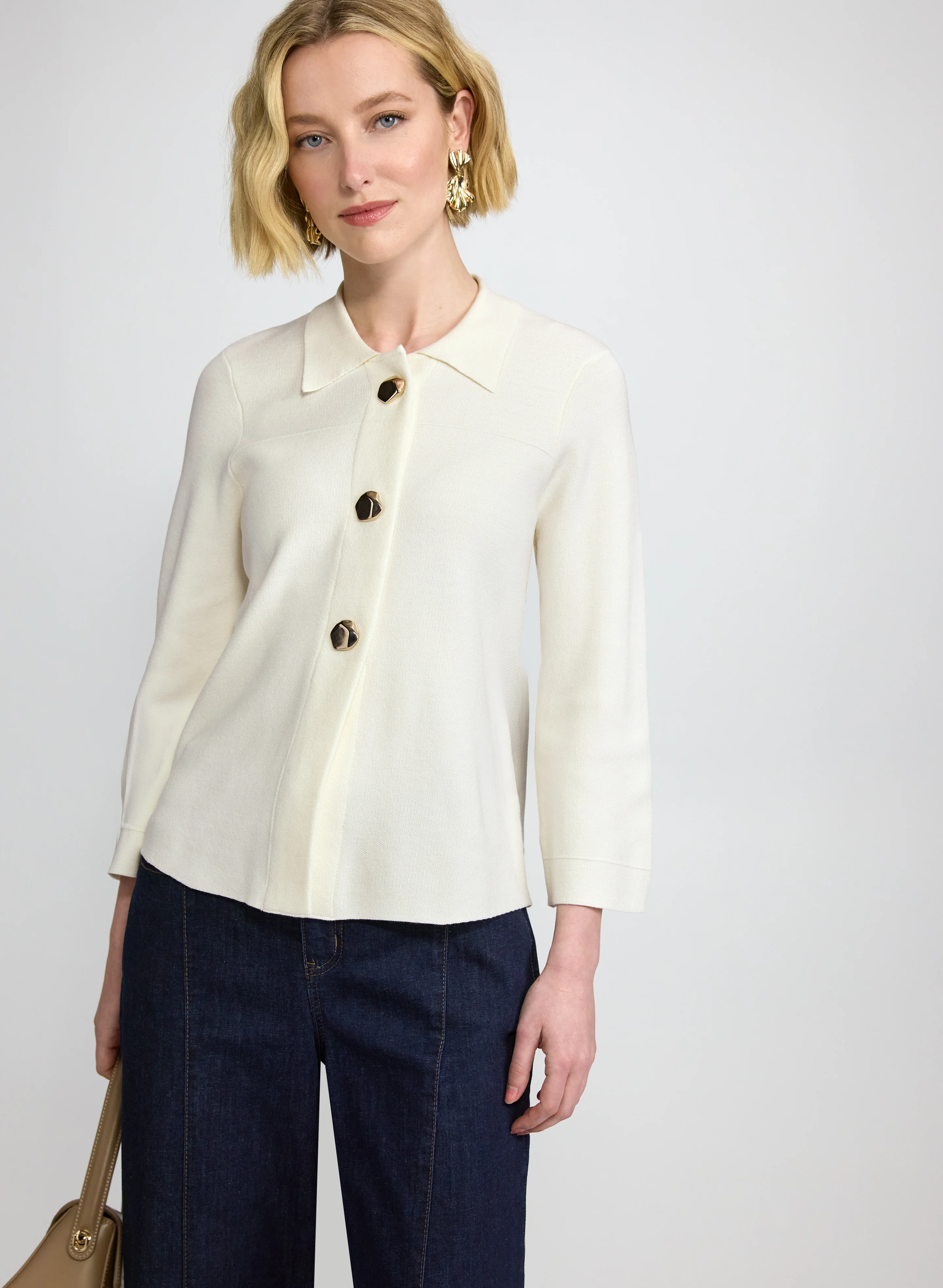 Knit Half-Button Sweater
