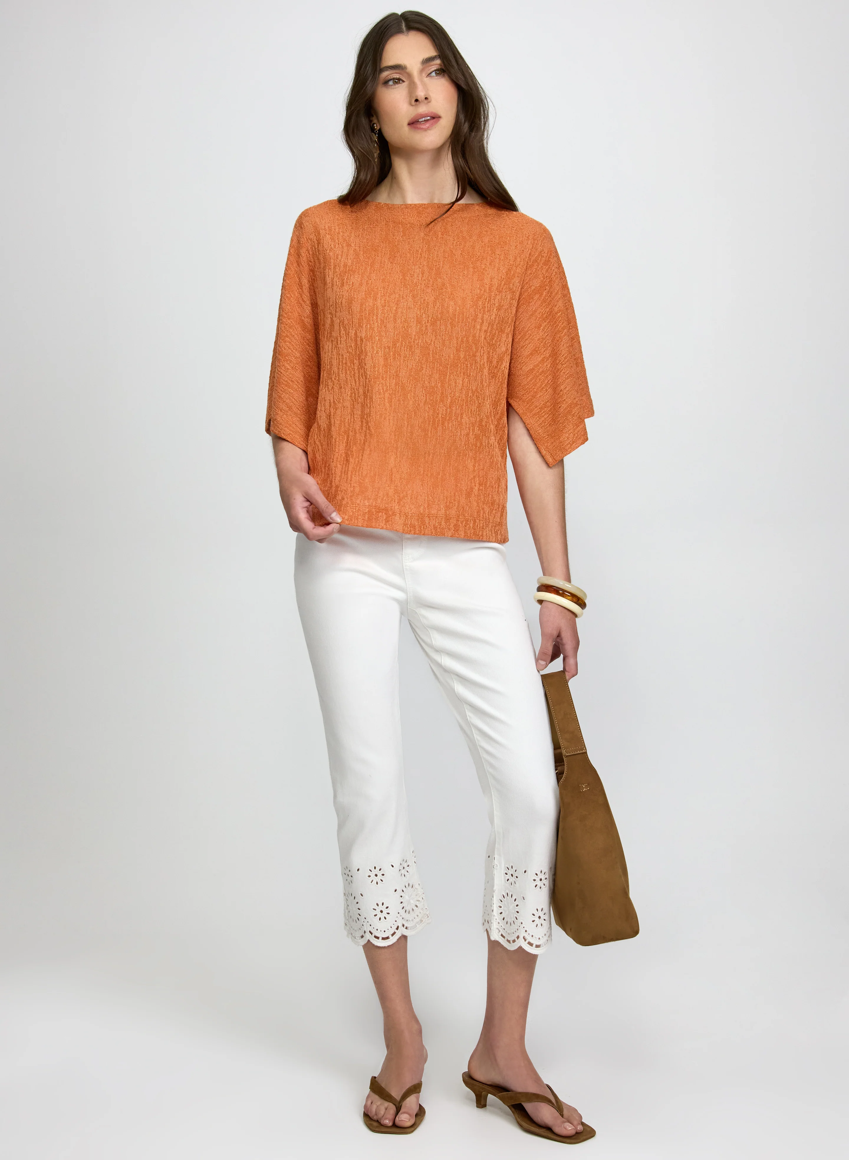 Knit Poncho-Style Top - Image 3