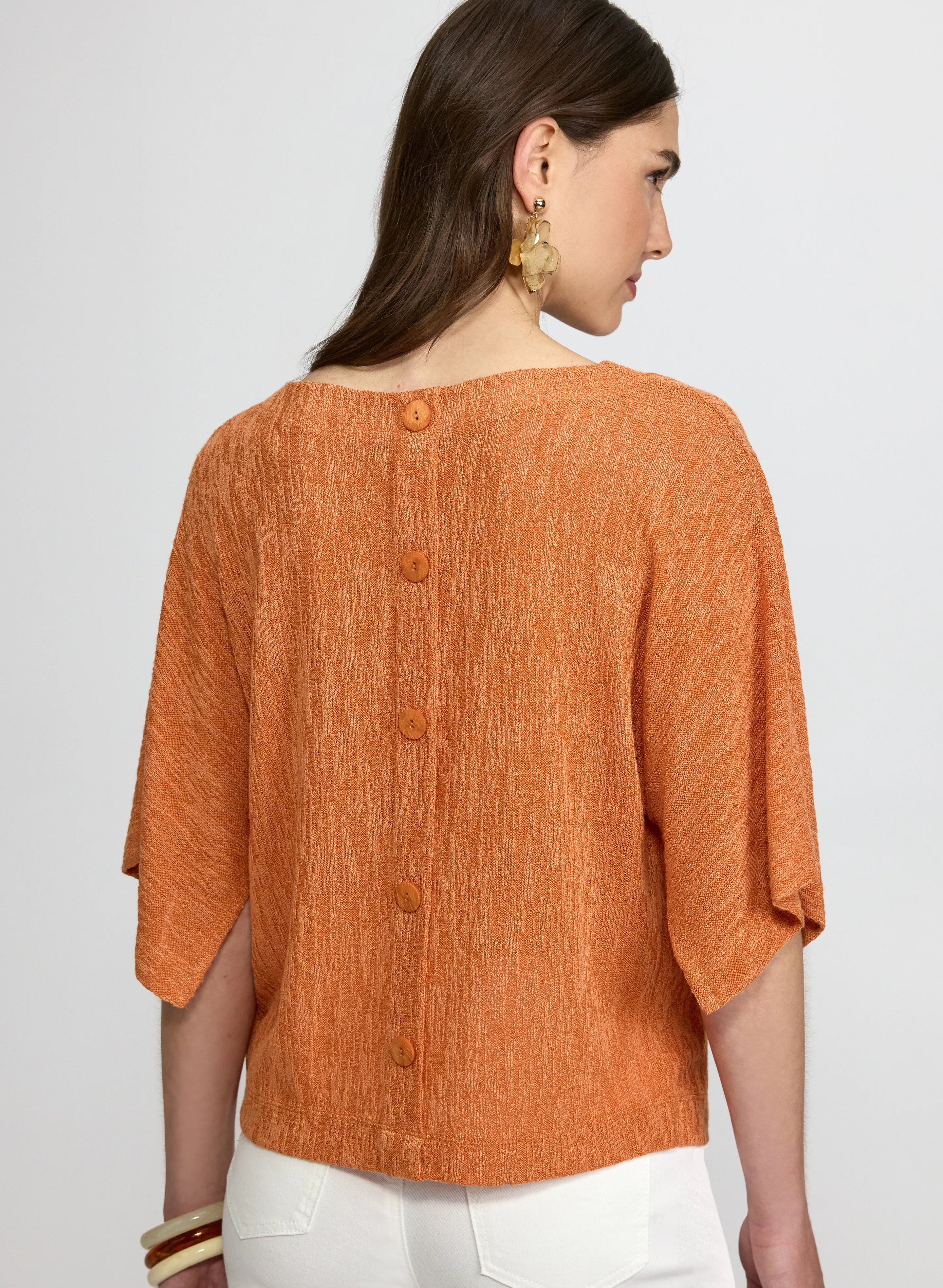 Knit Poncho-Style Top - Image 4