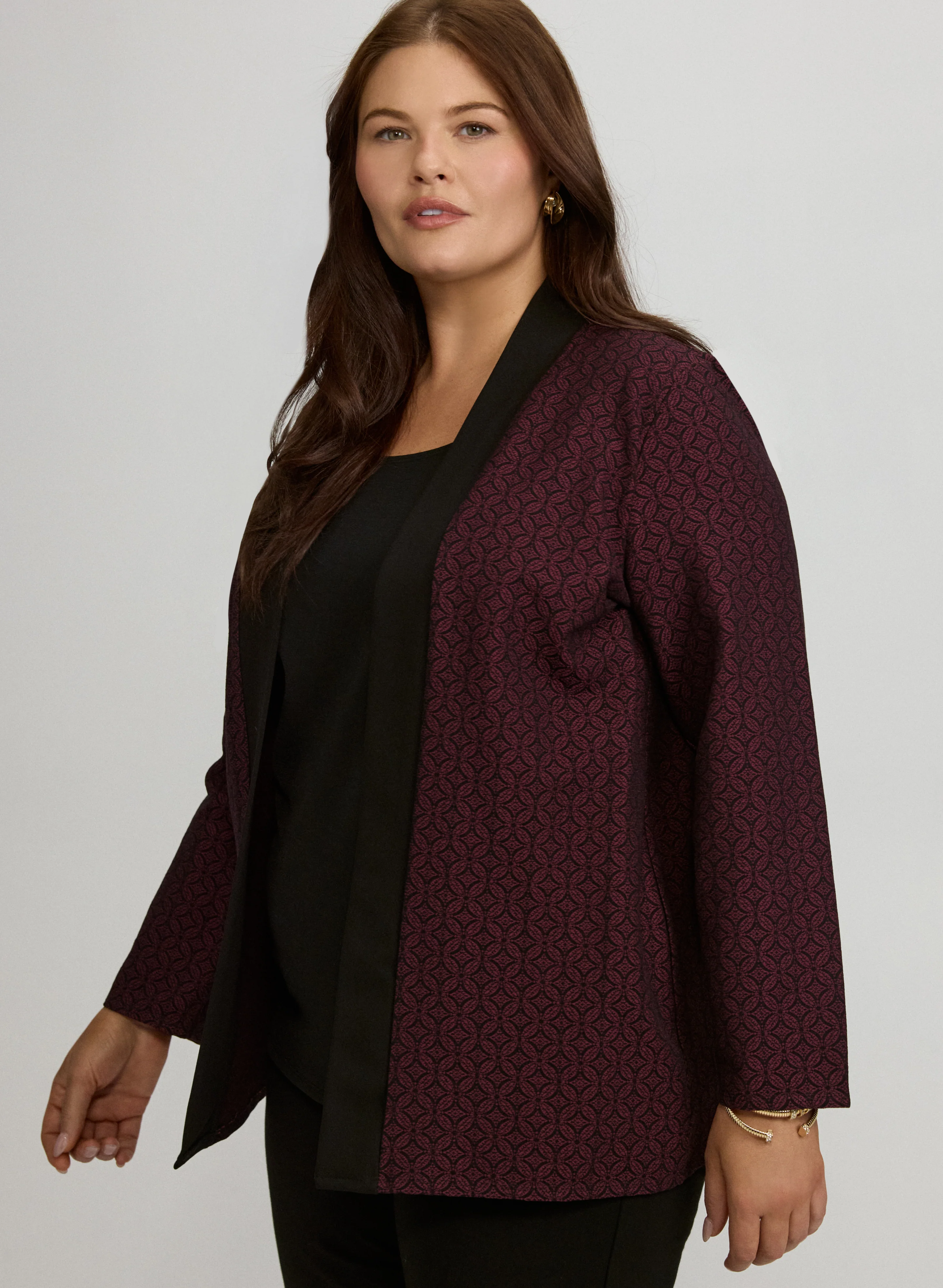 Knitwear Geometric Long Sleeve Crew Neck - Image 2