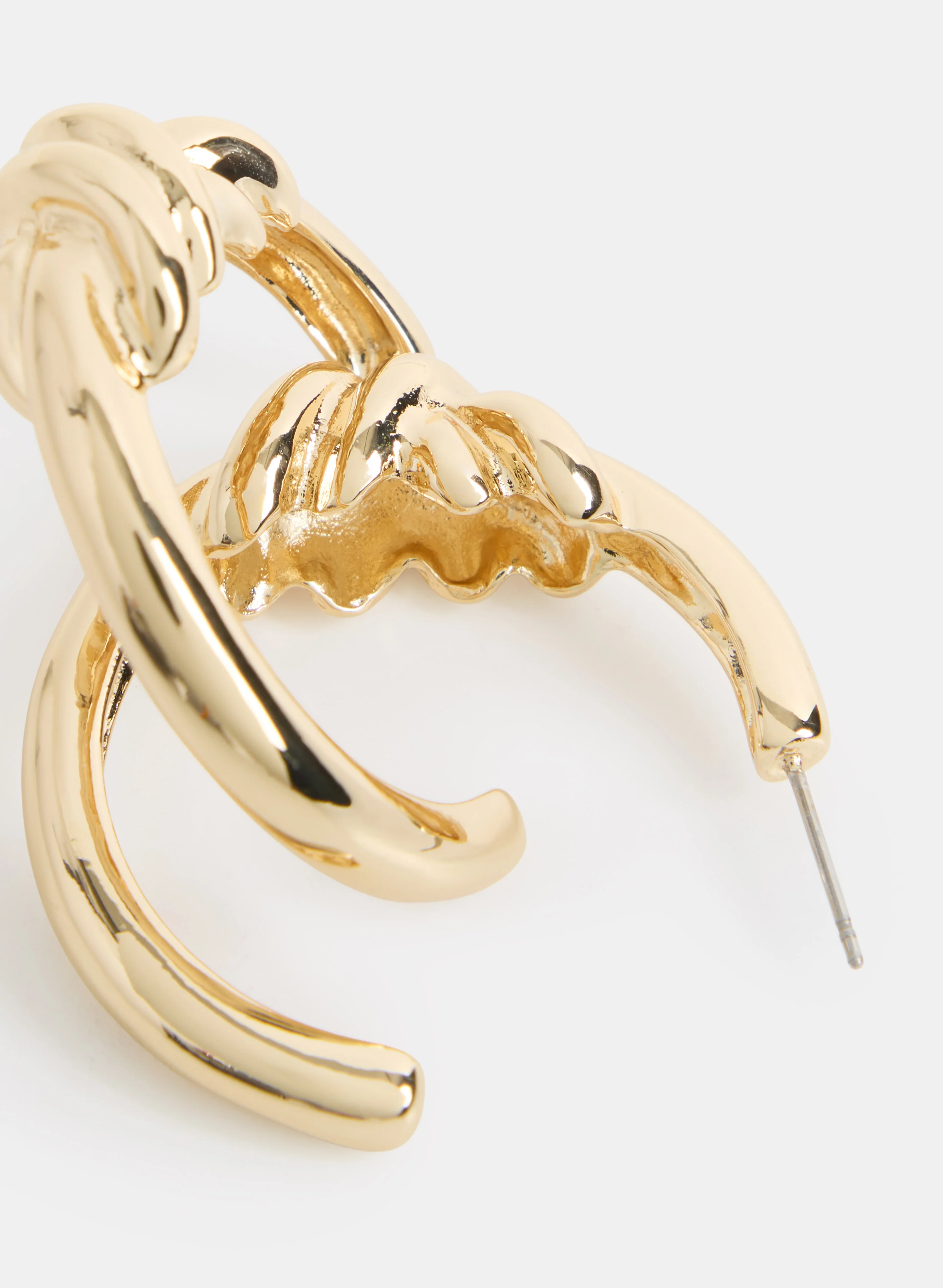 Knot Open Hoop Earrings - Image 2