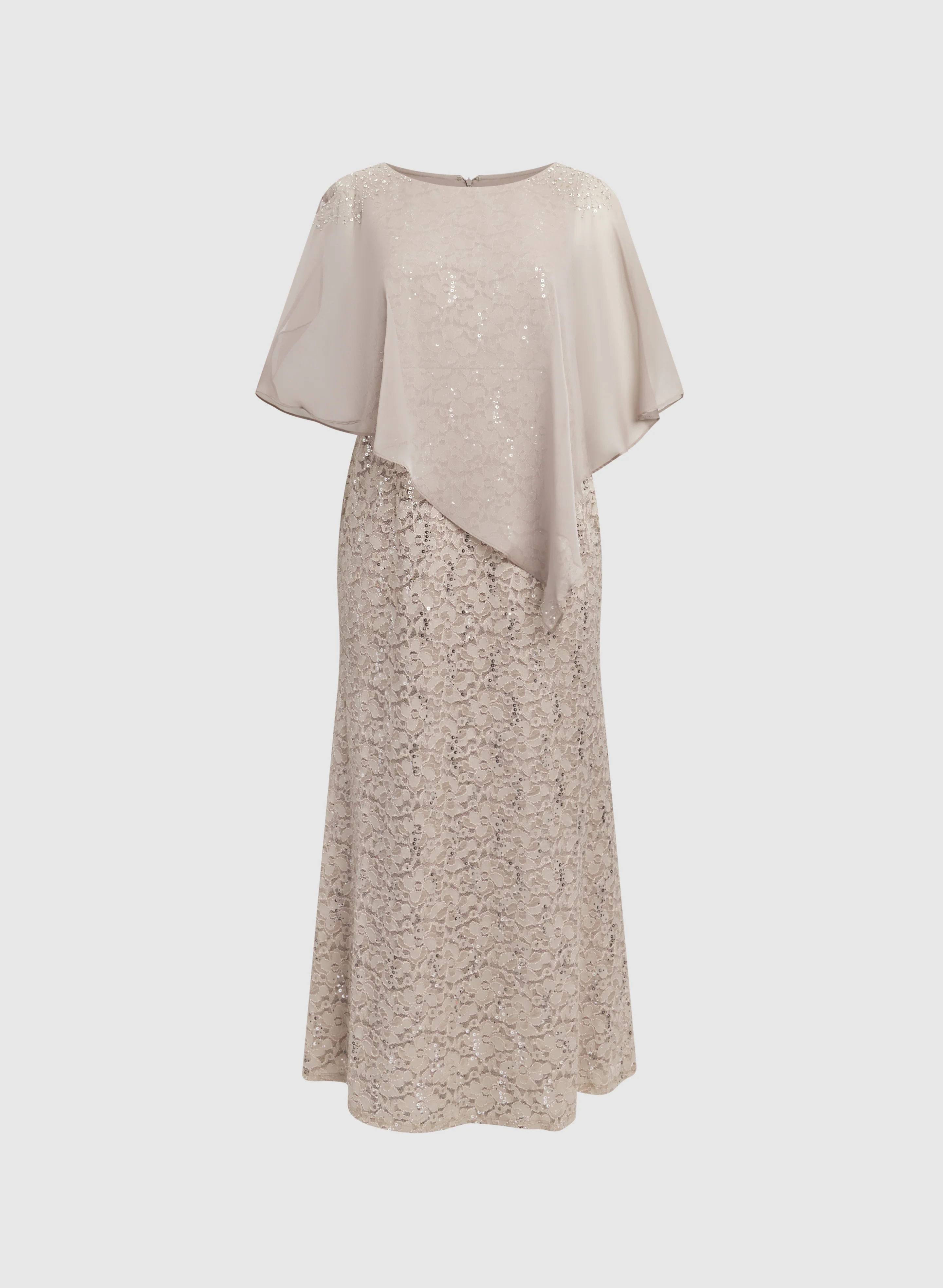 Lace Capelet Overlay Dress - Image 5