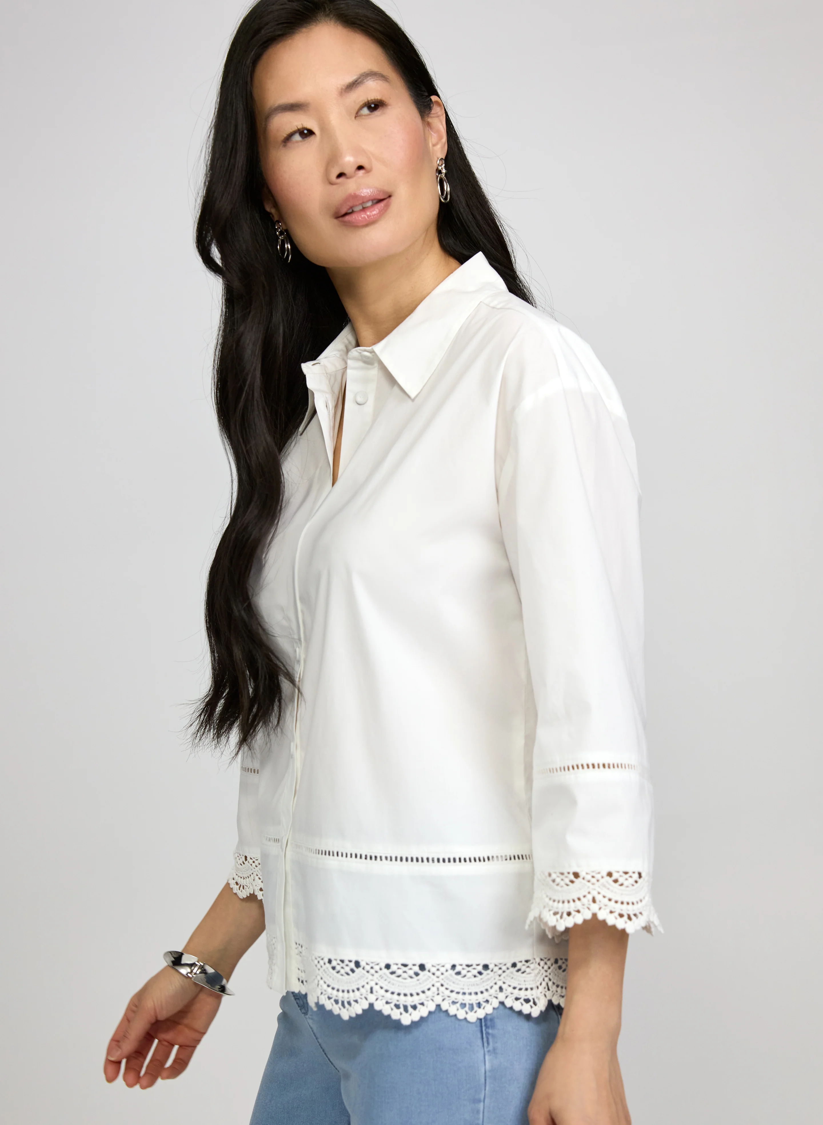 Lace Trimmed Blouse - Image 4