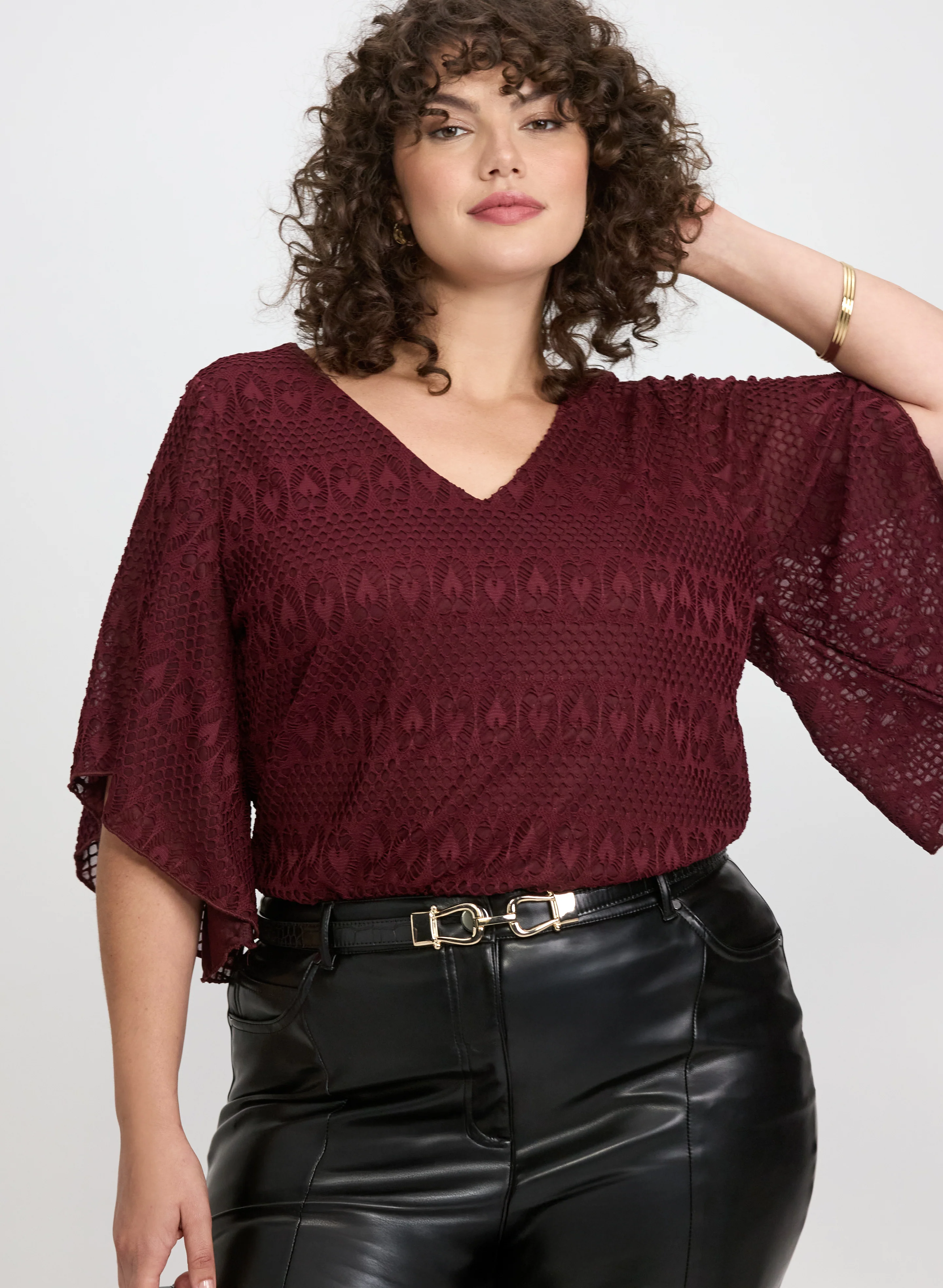 Lace V-Neck Blouse