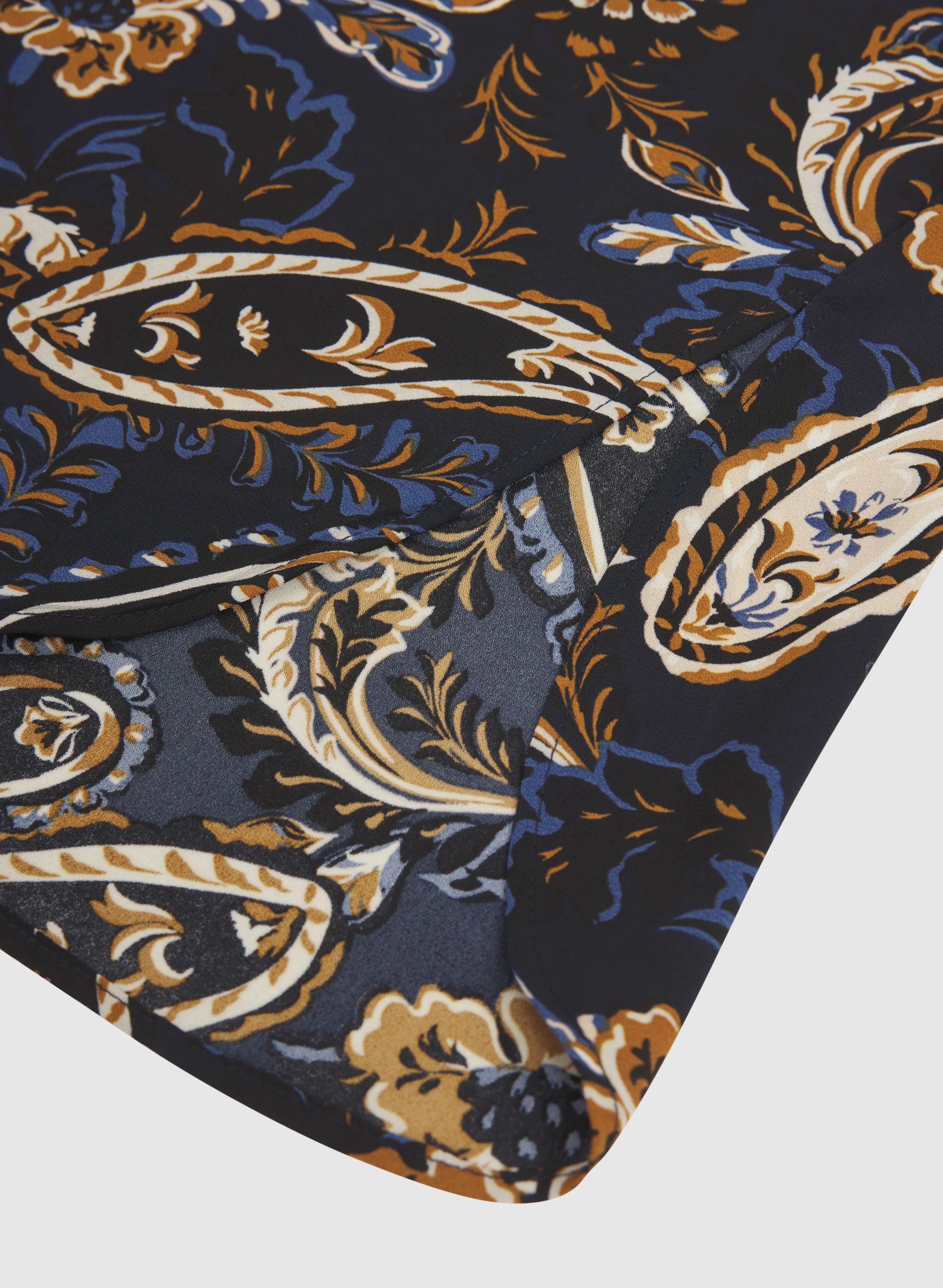 Leaf Print Button-Down Blouse - Image 7
