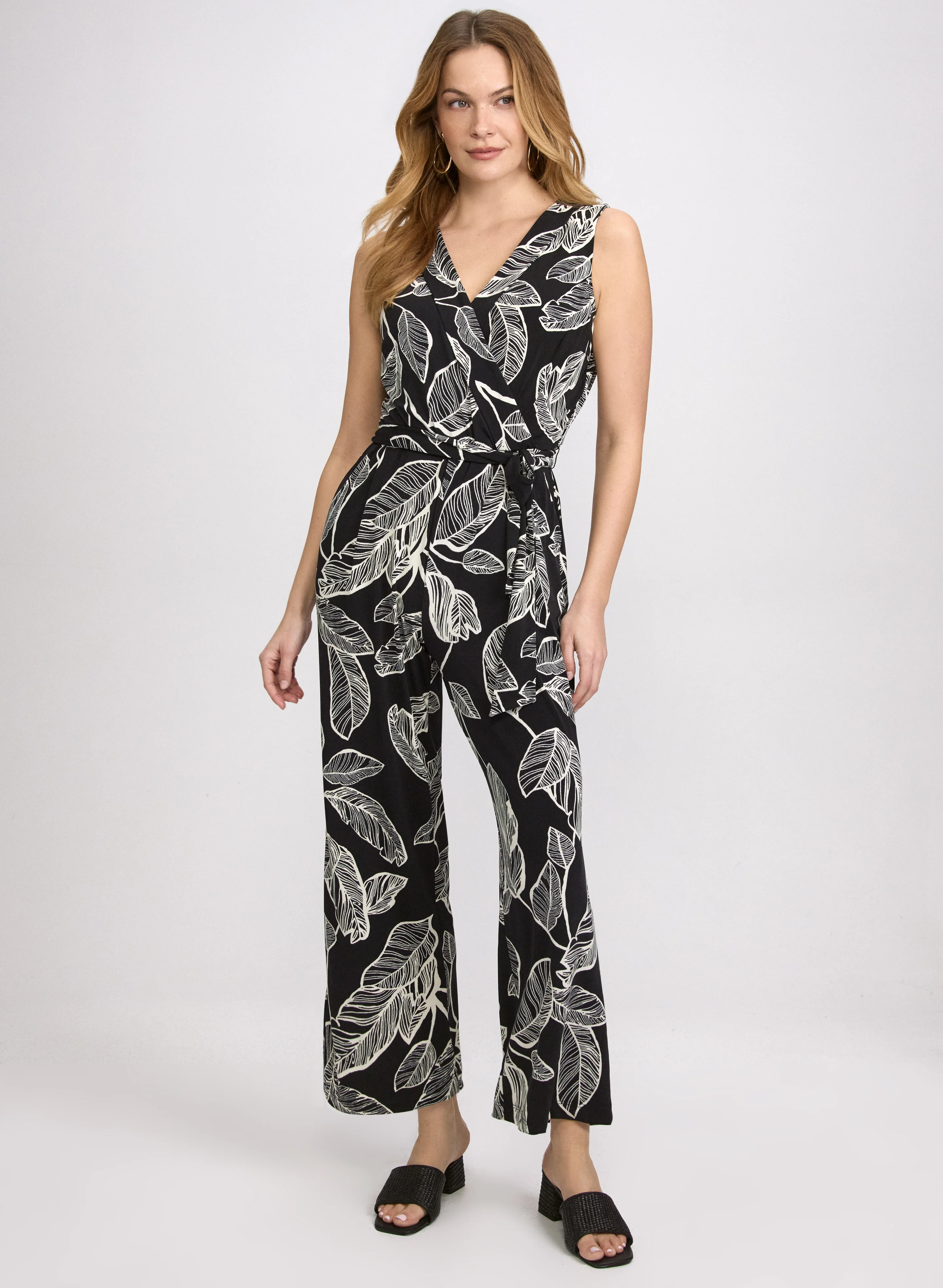 Leaf Print Jumpsuit