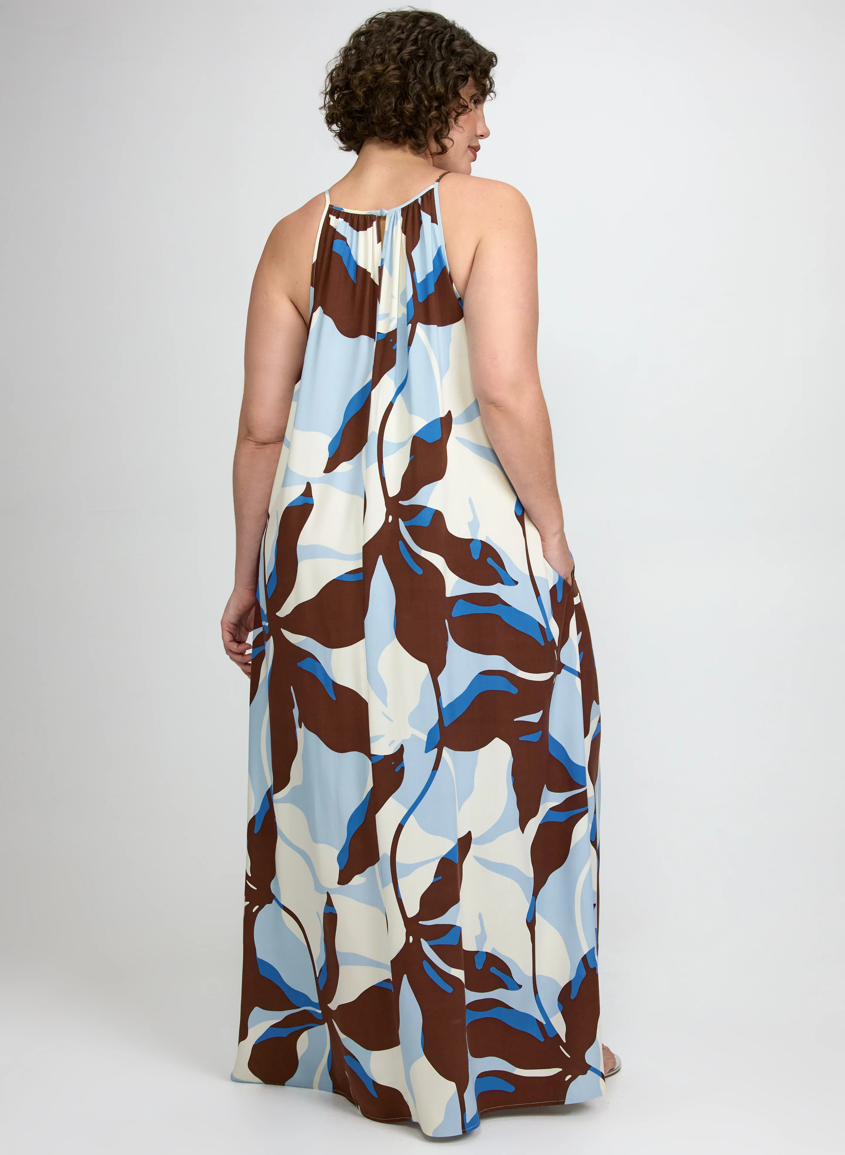 Leaf Print Maxi Dress - Image 3