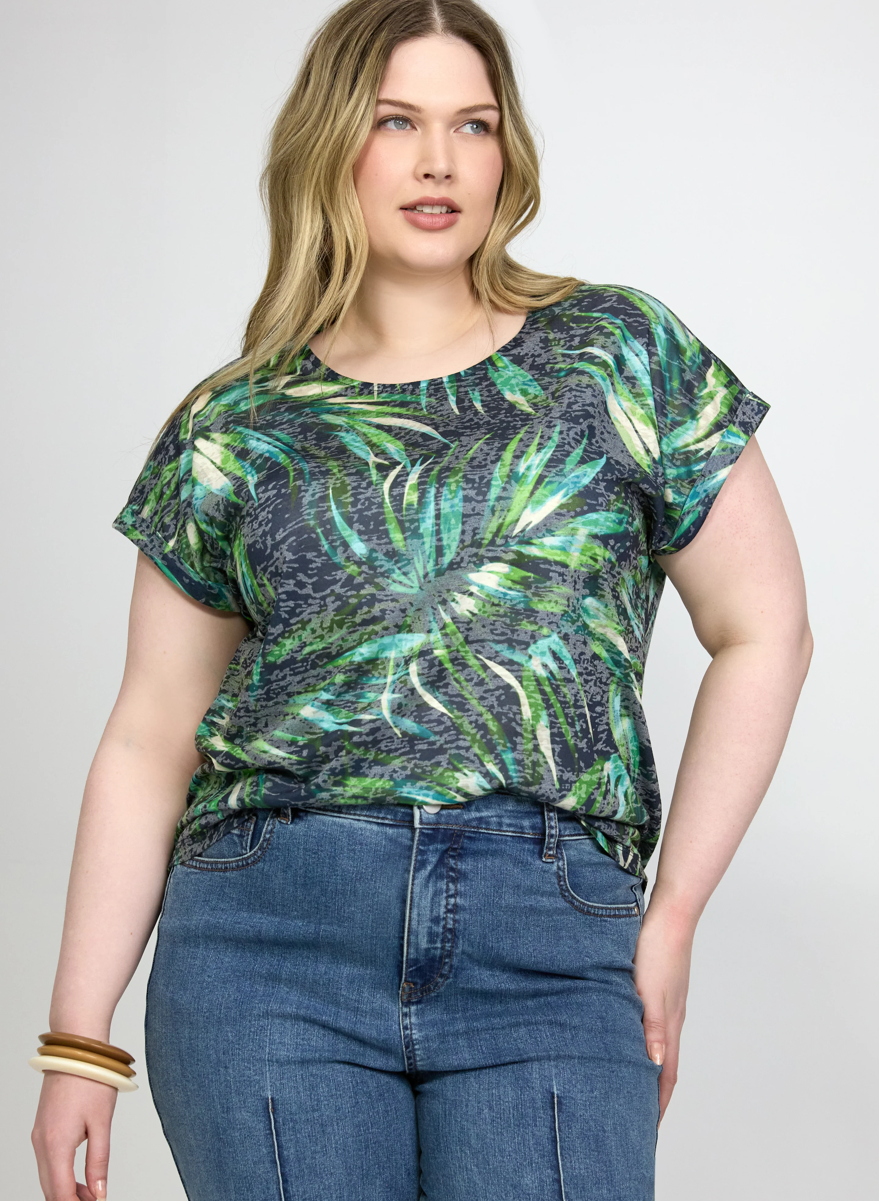 Leaf Print T-Shirt