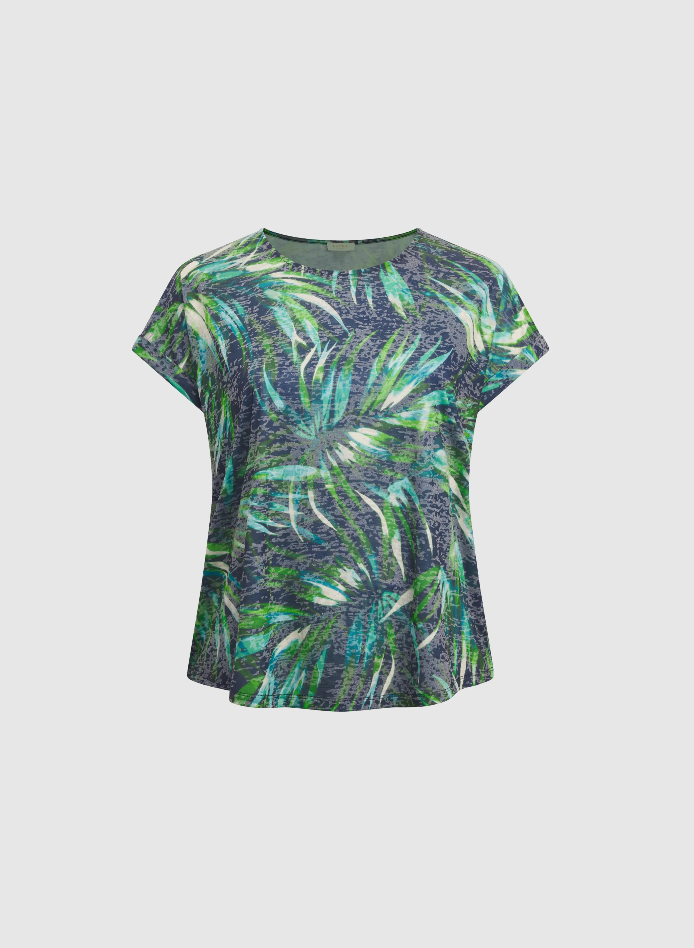 Leaf Print T-Shirt - Image 6