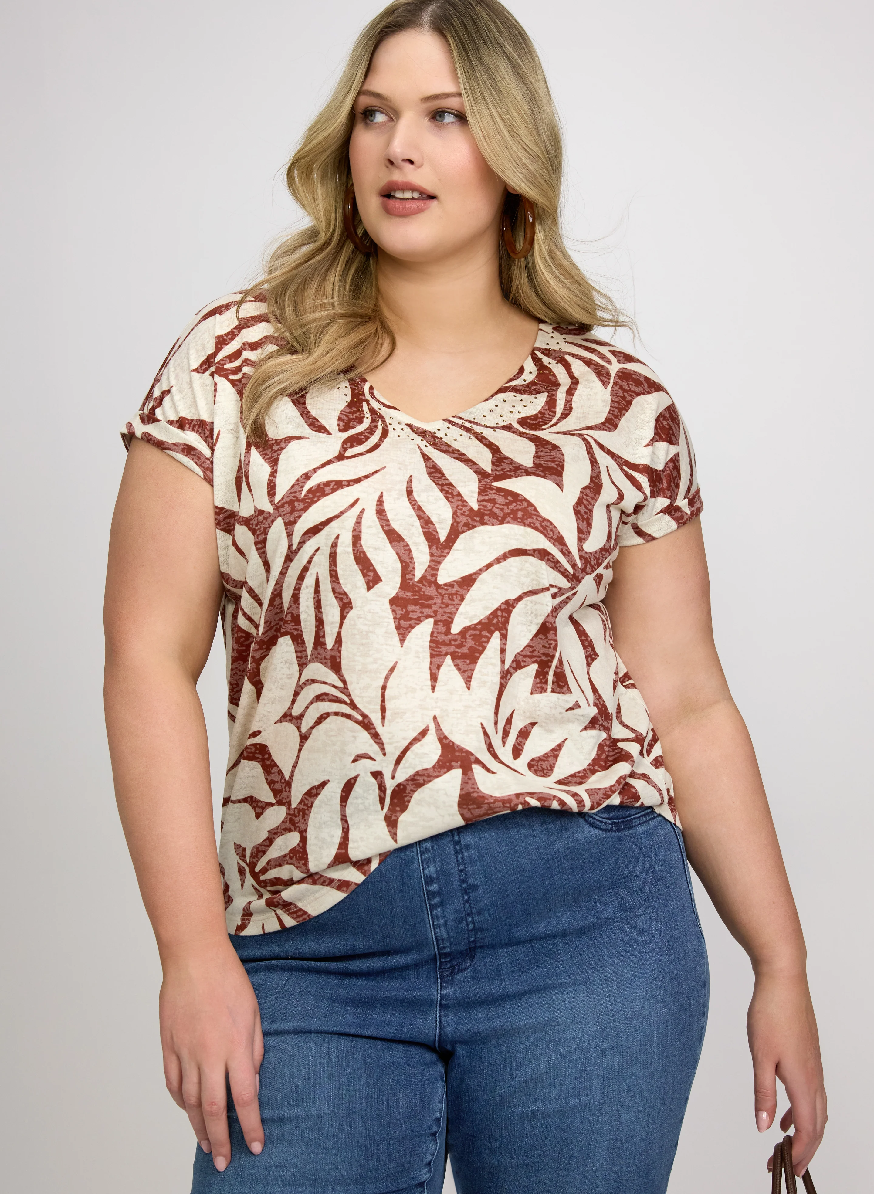 Leaf Print T-Shirt