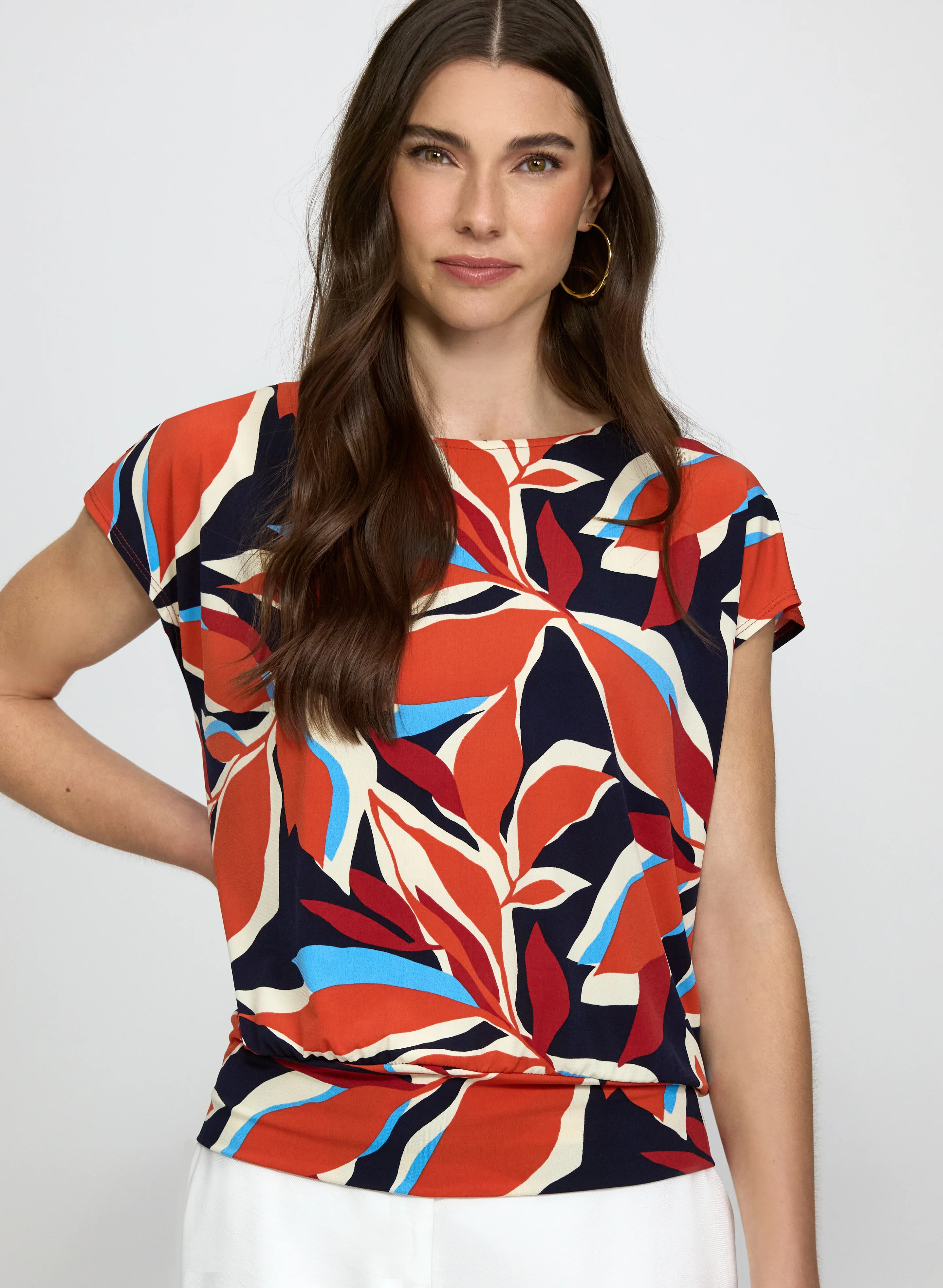 Leaf Print Top