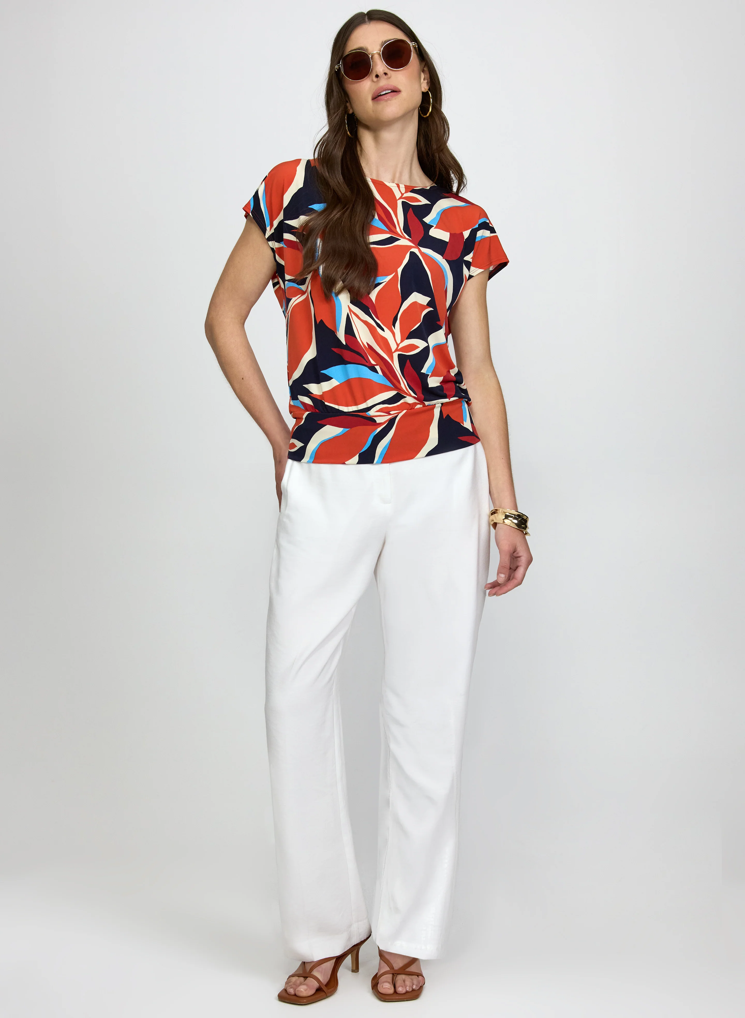 Leaf Print Top - Image 3