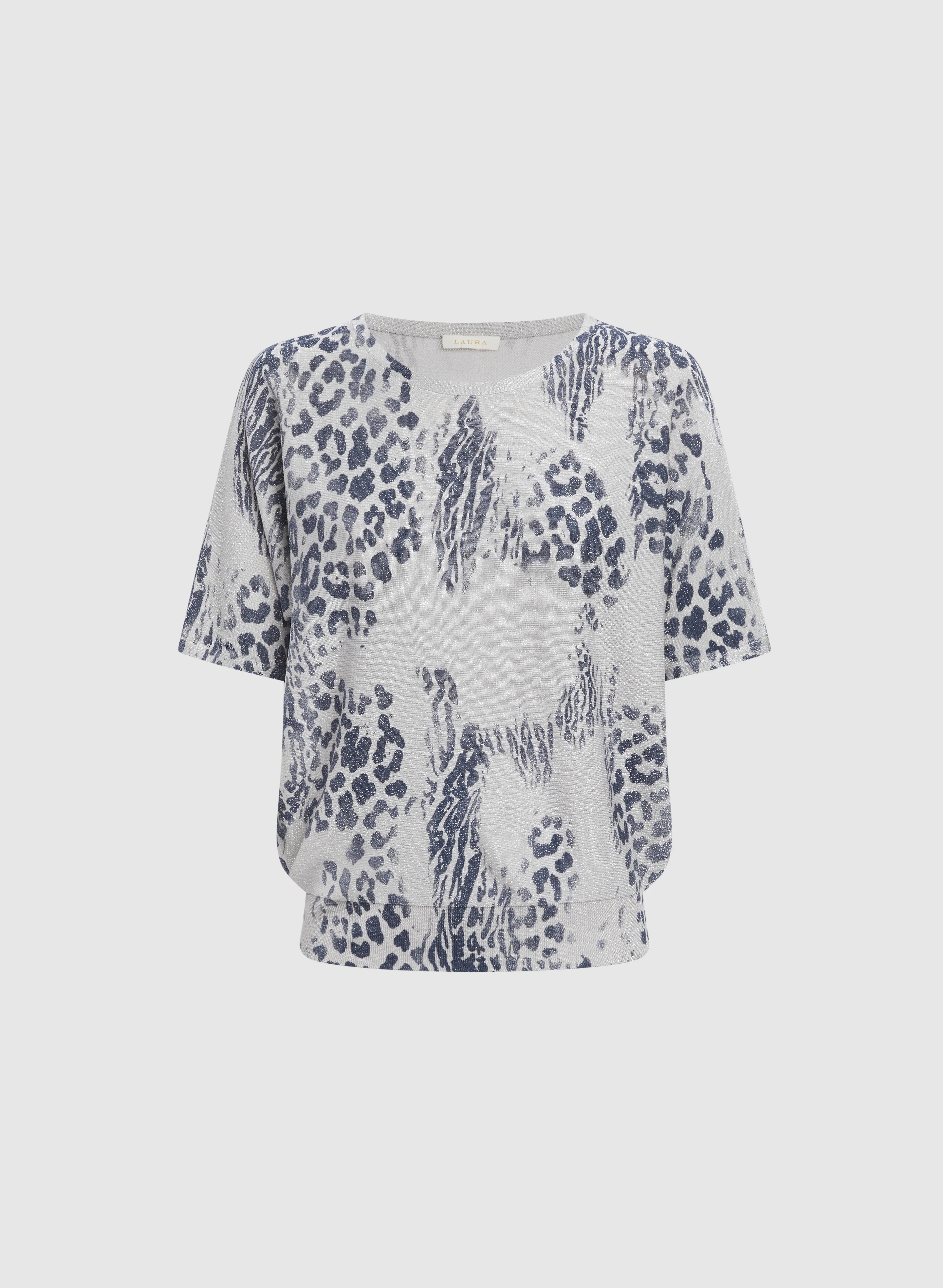 Leopard Glitter Knit Top - Image 6
