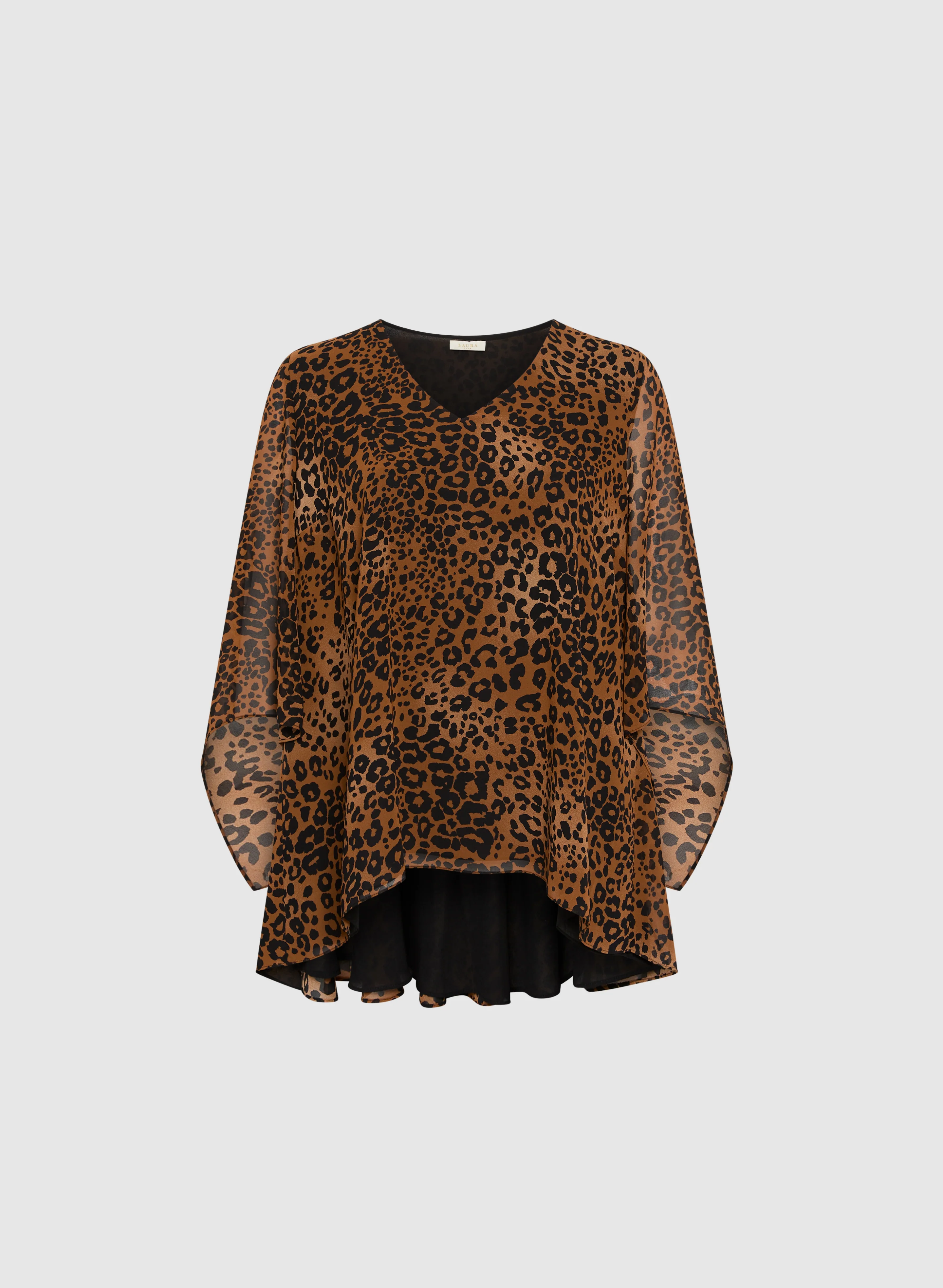Leopard Print V-Neck Blouse - Image 6