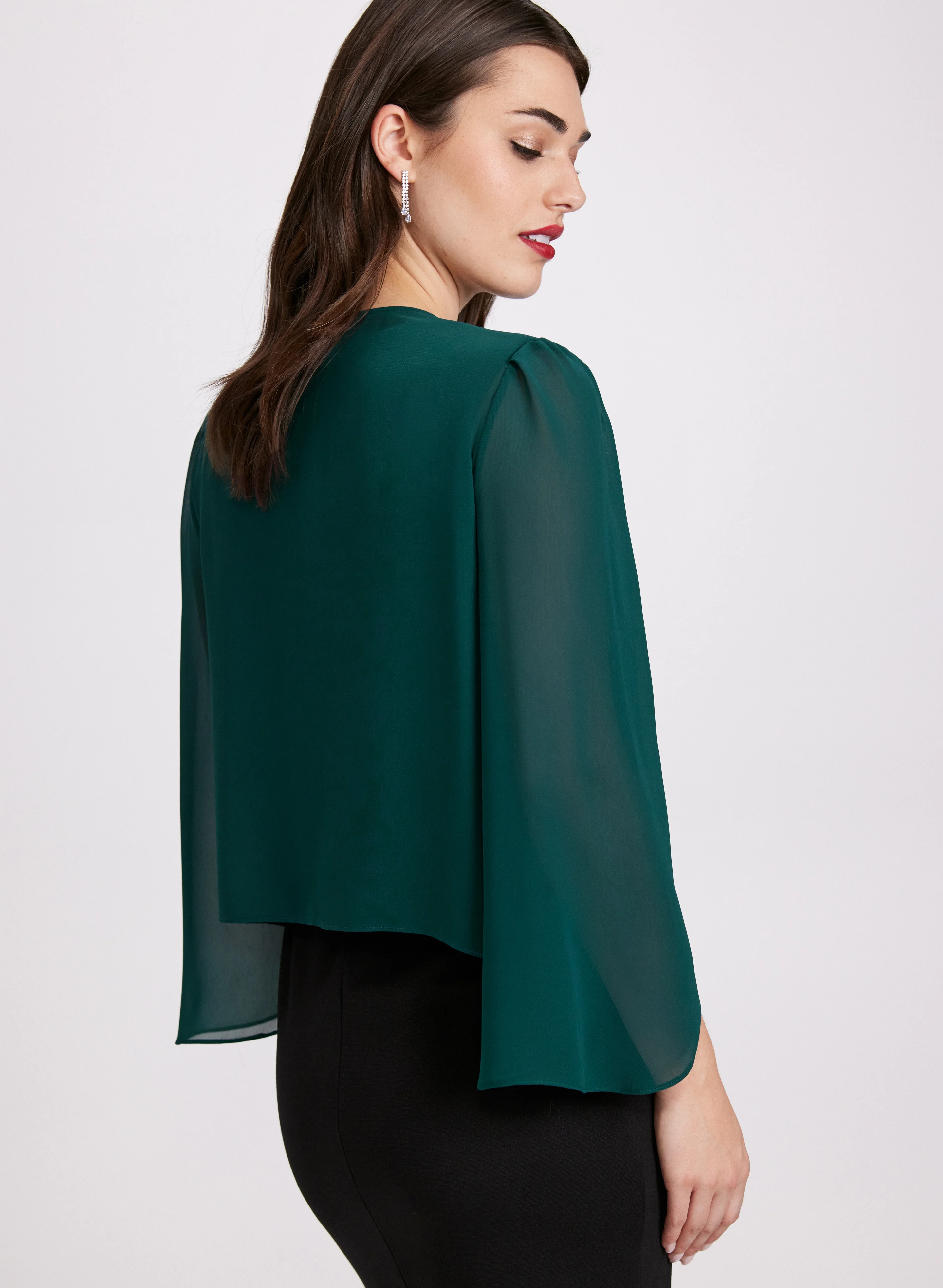 Long Sleeve Chiffon Bolero - Image 3