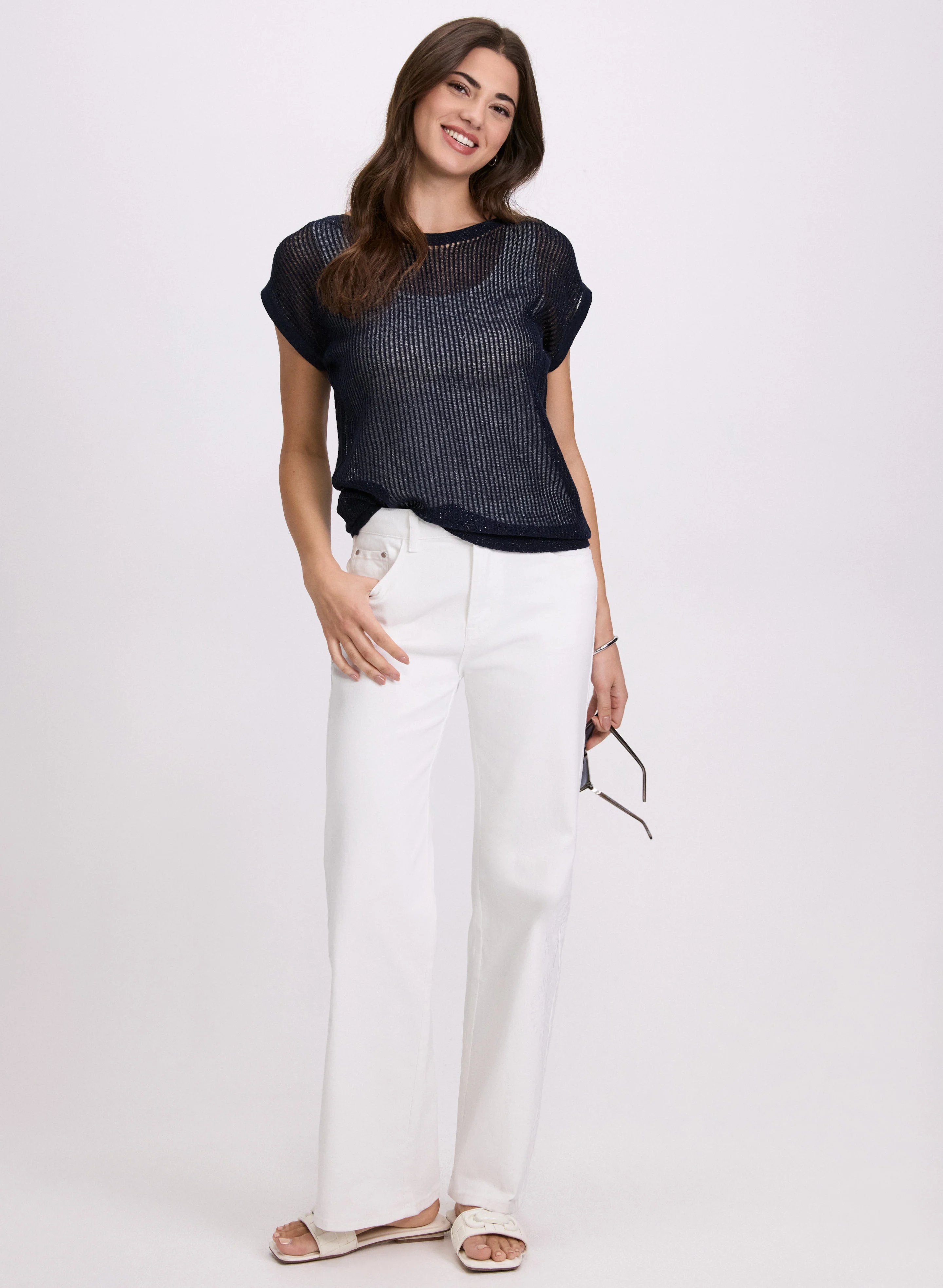 Metallic Knit Pullover - Image 3