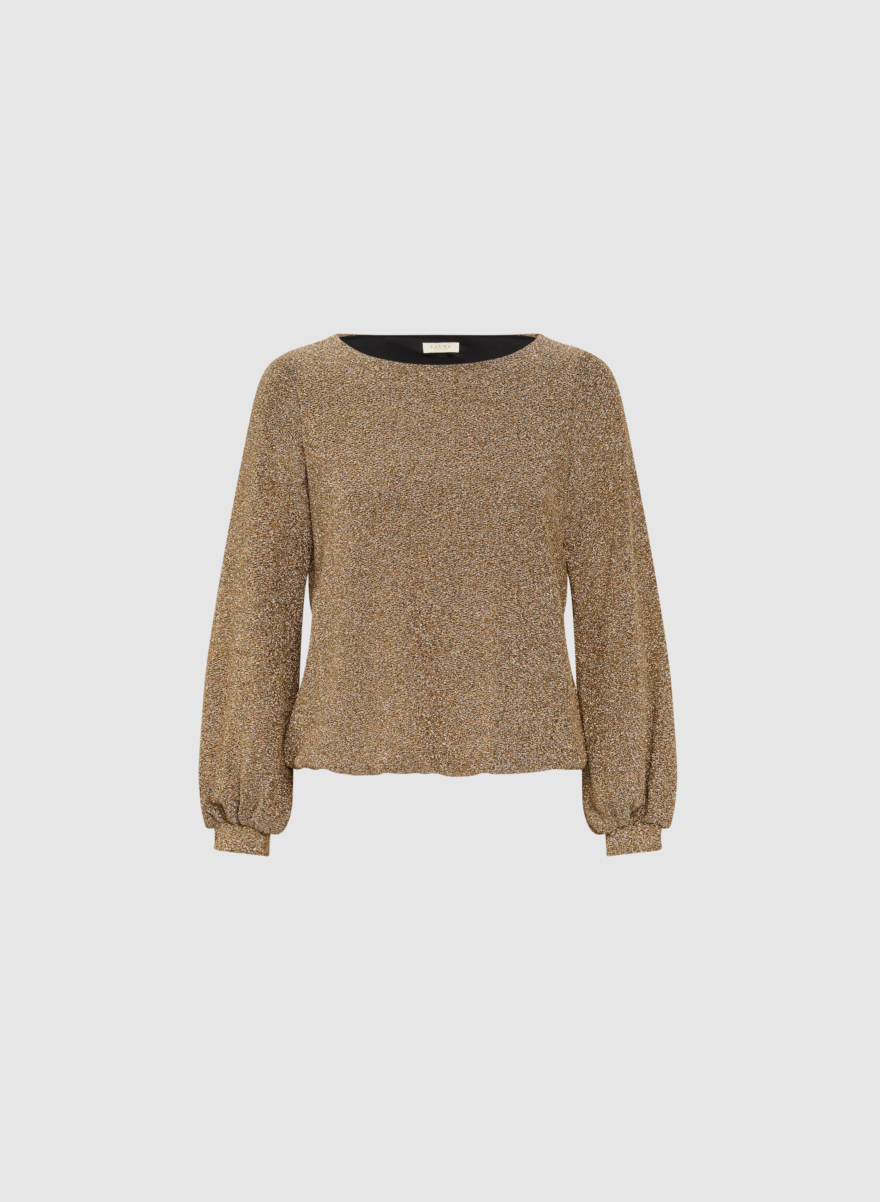 Marled Metallic Knit Top - Image 6