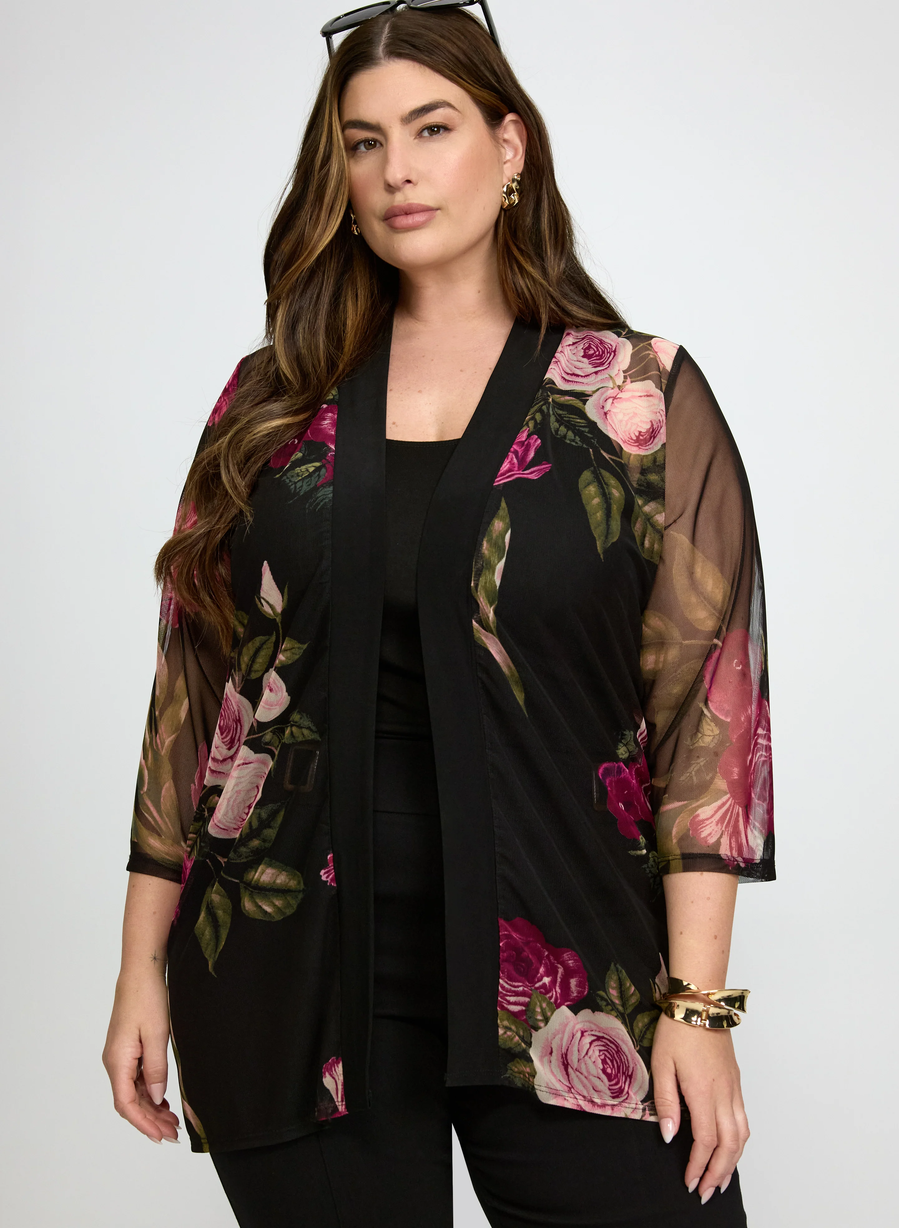 Mesh Floral Cardigan