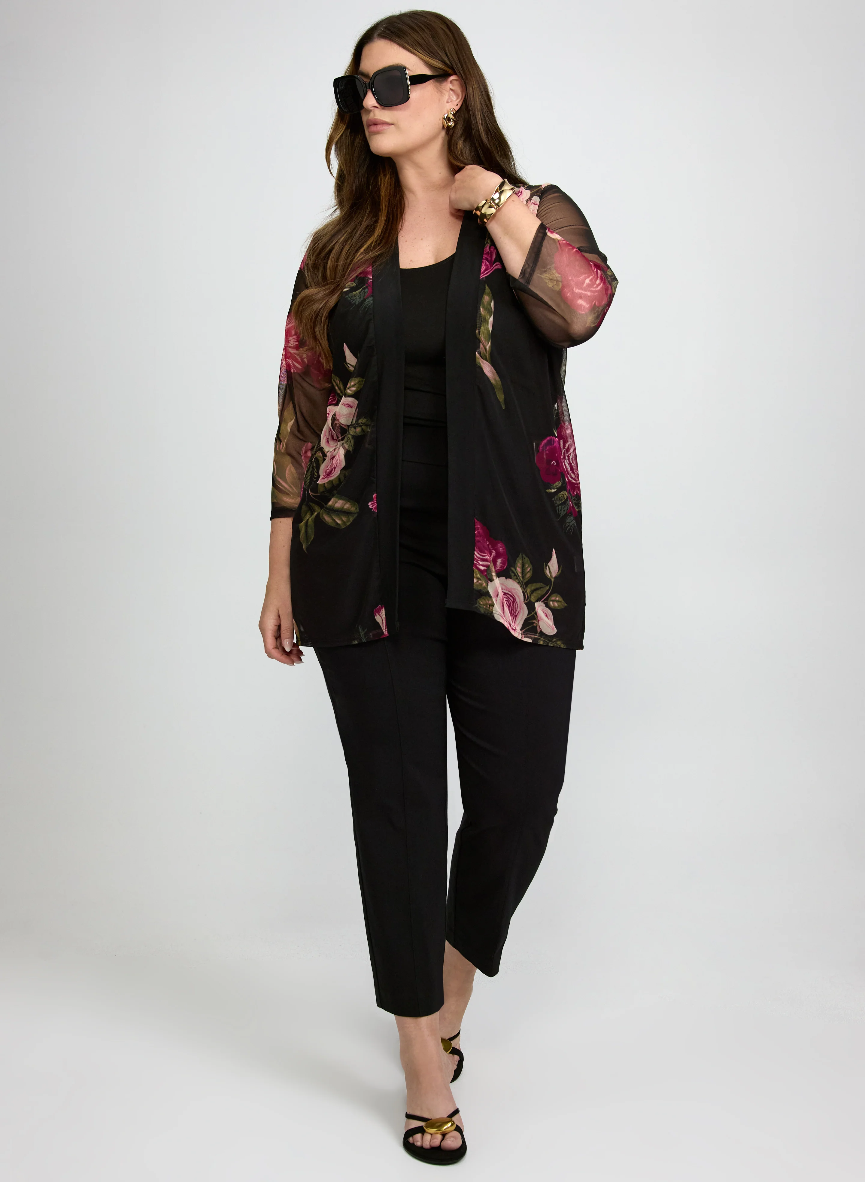 Mesh Floral Cardigan - Image 3