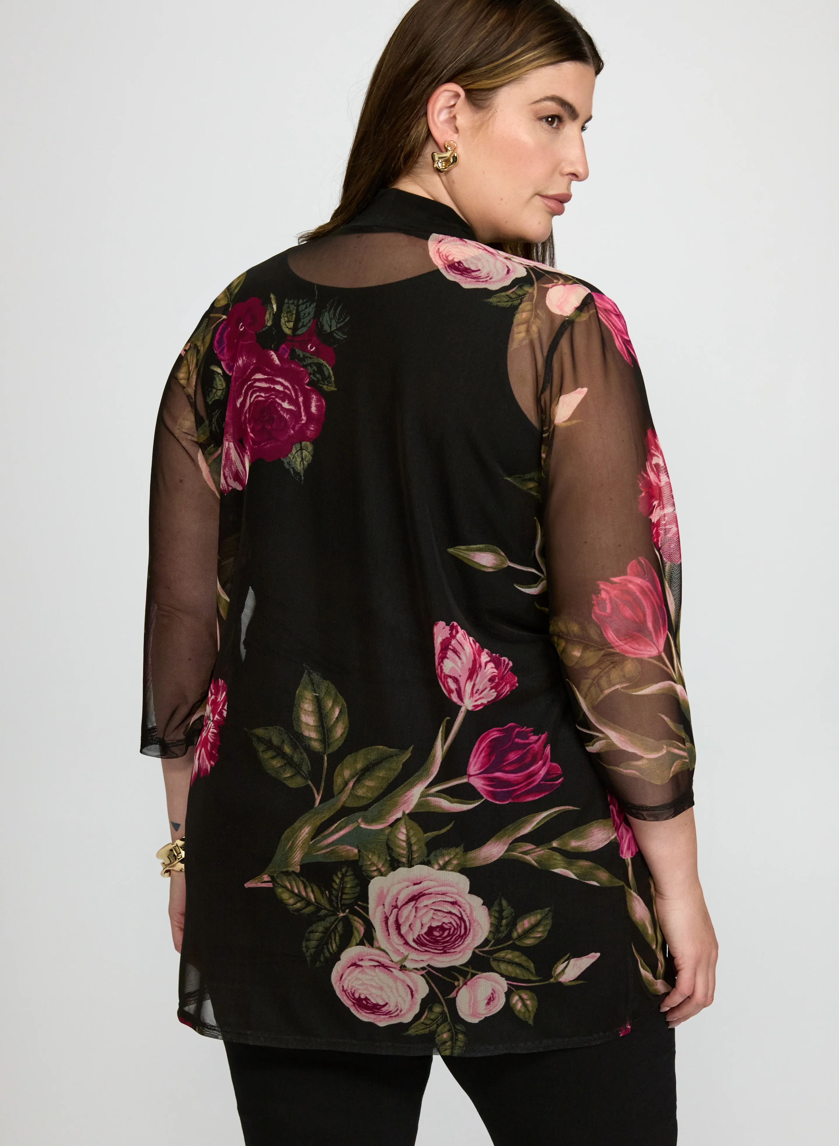 Mesh Floral Cardigan - Image 4