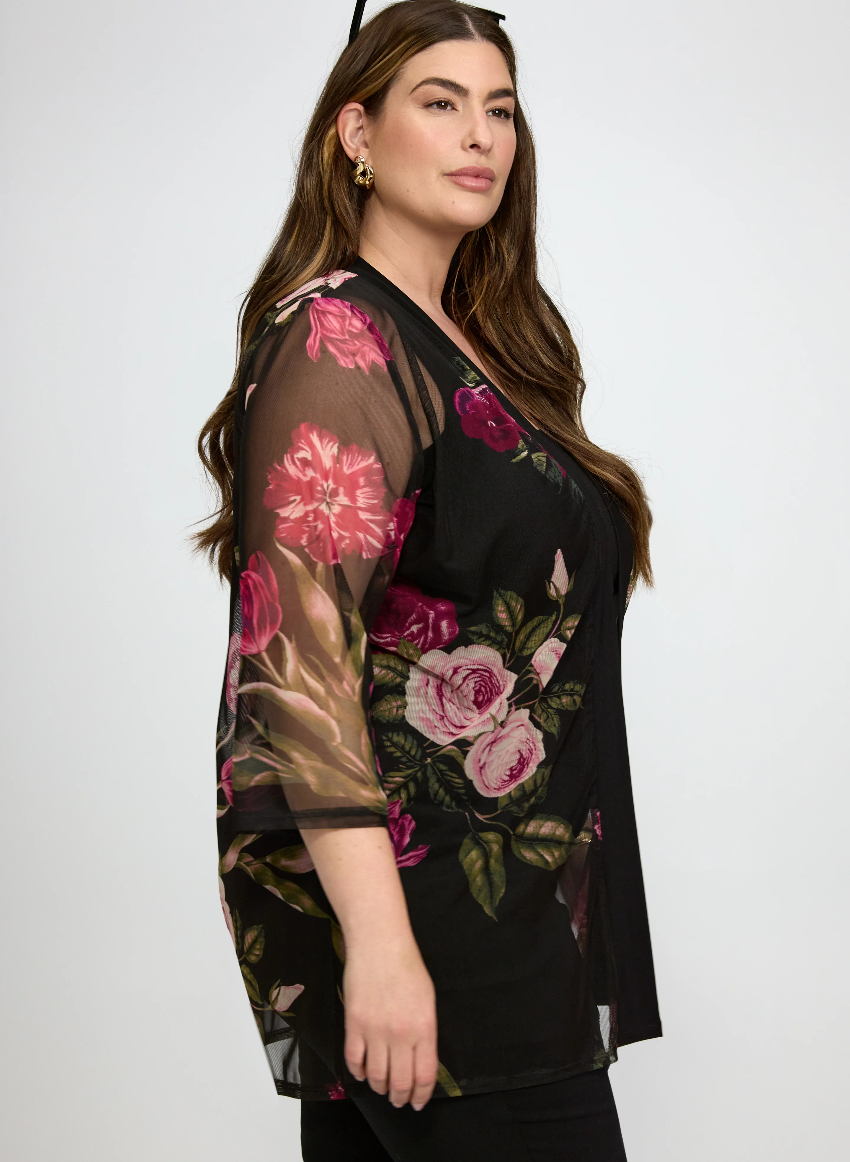 Mesh Floral Cardigan - Image 5