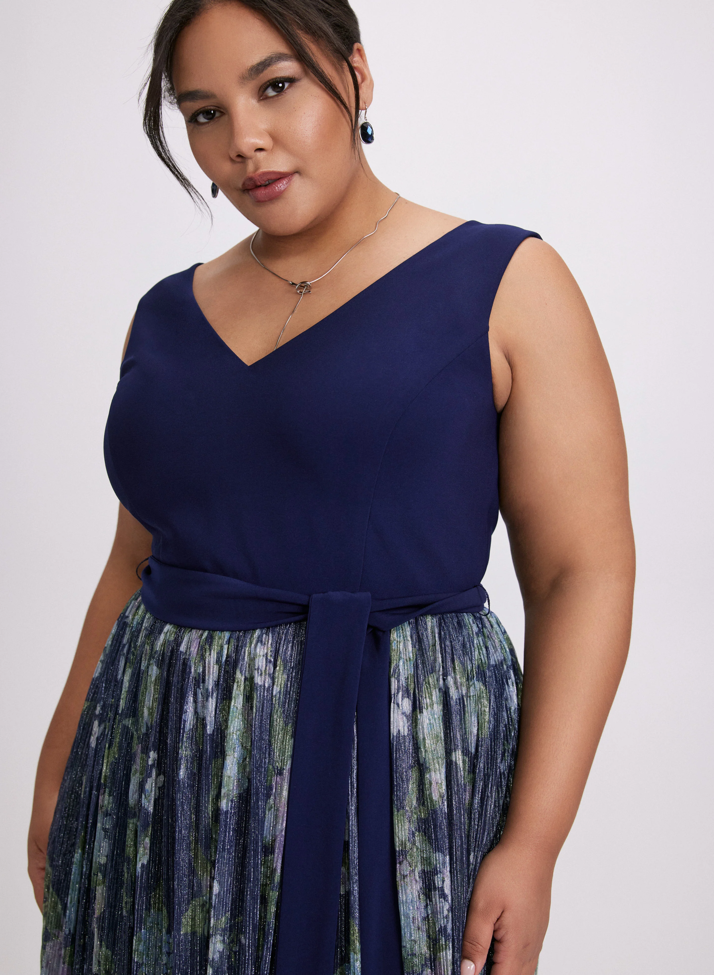 Mesh & Jersey Dress - Image 4