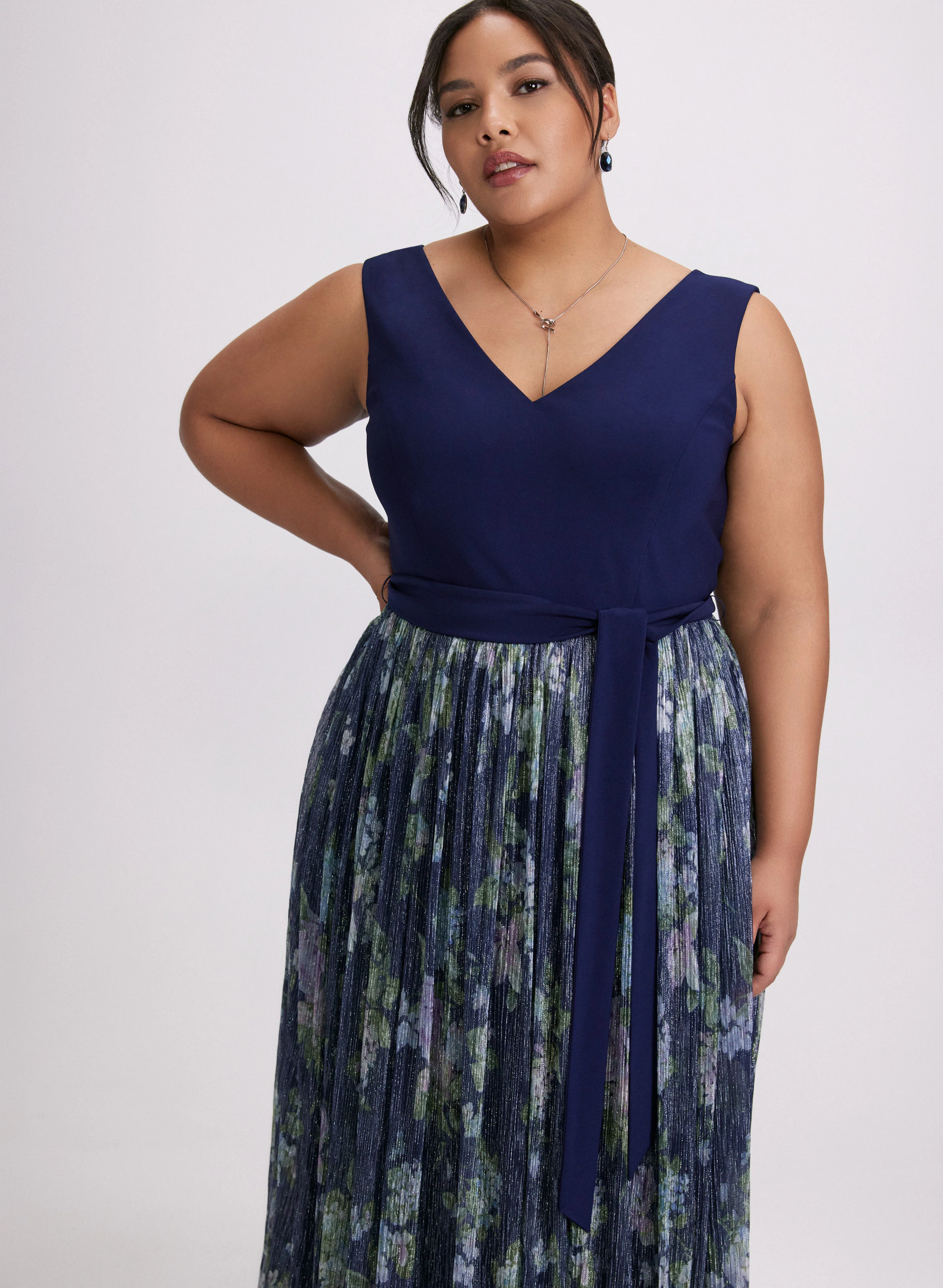 Mesh & Jersey Dress - Image 5