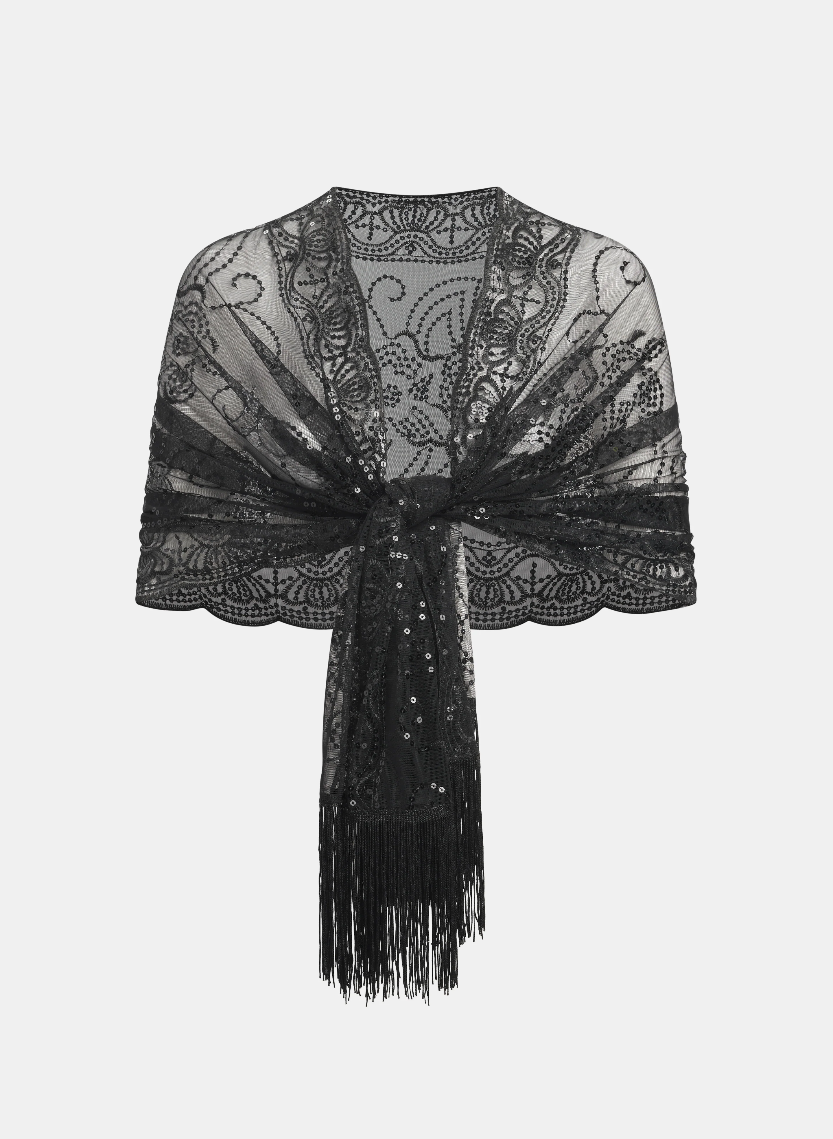 Mesh & Sequin Shawl