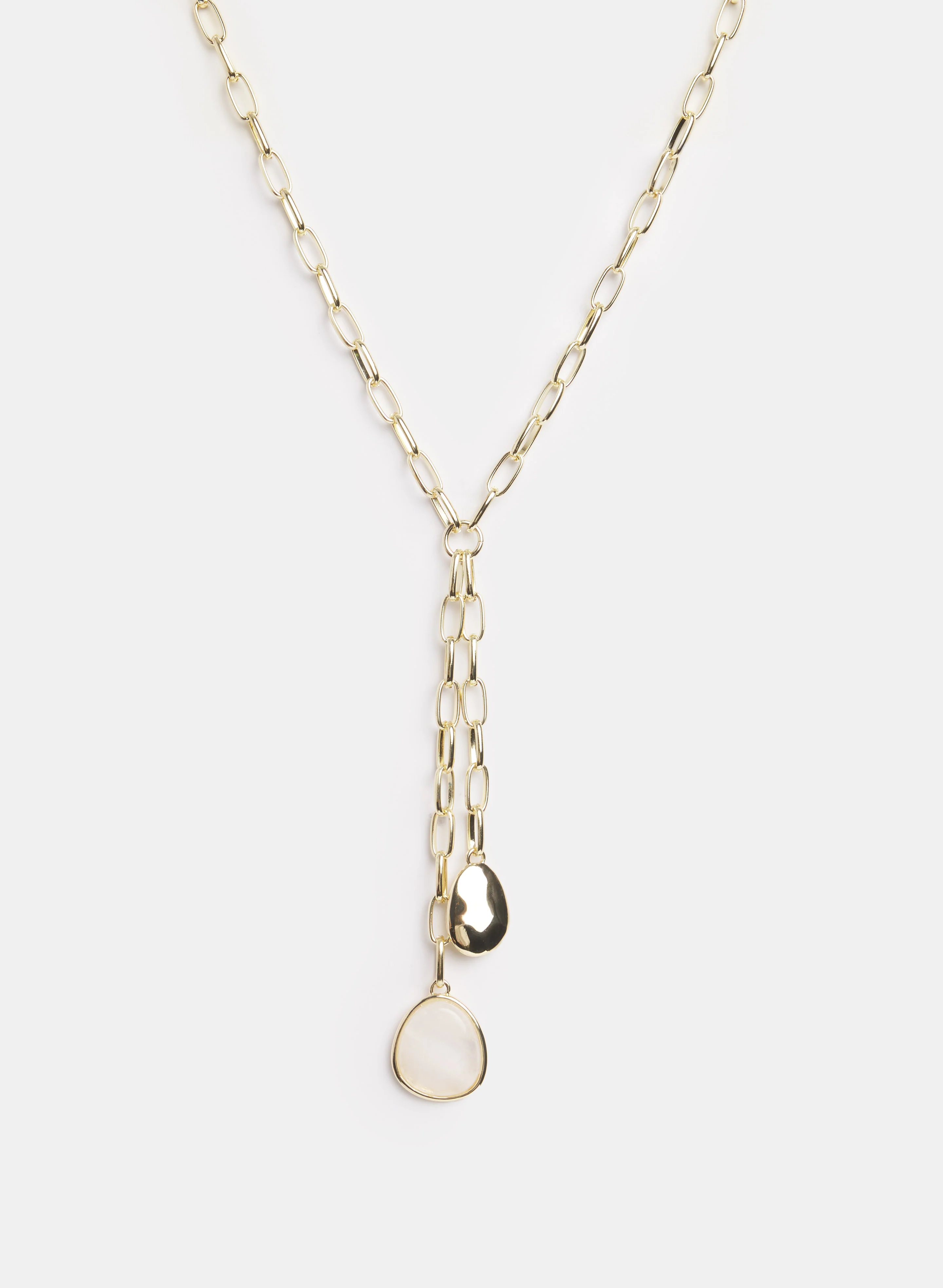 Metal & Crystal Pendant Necklace