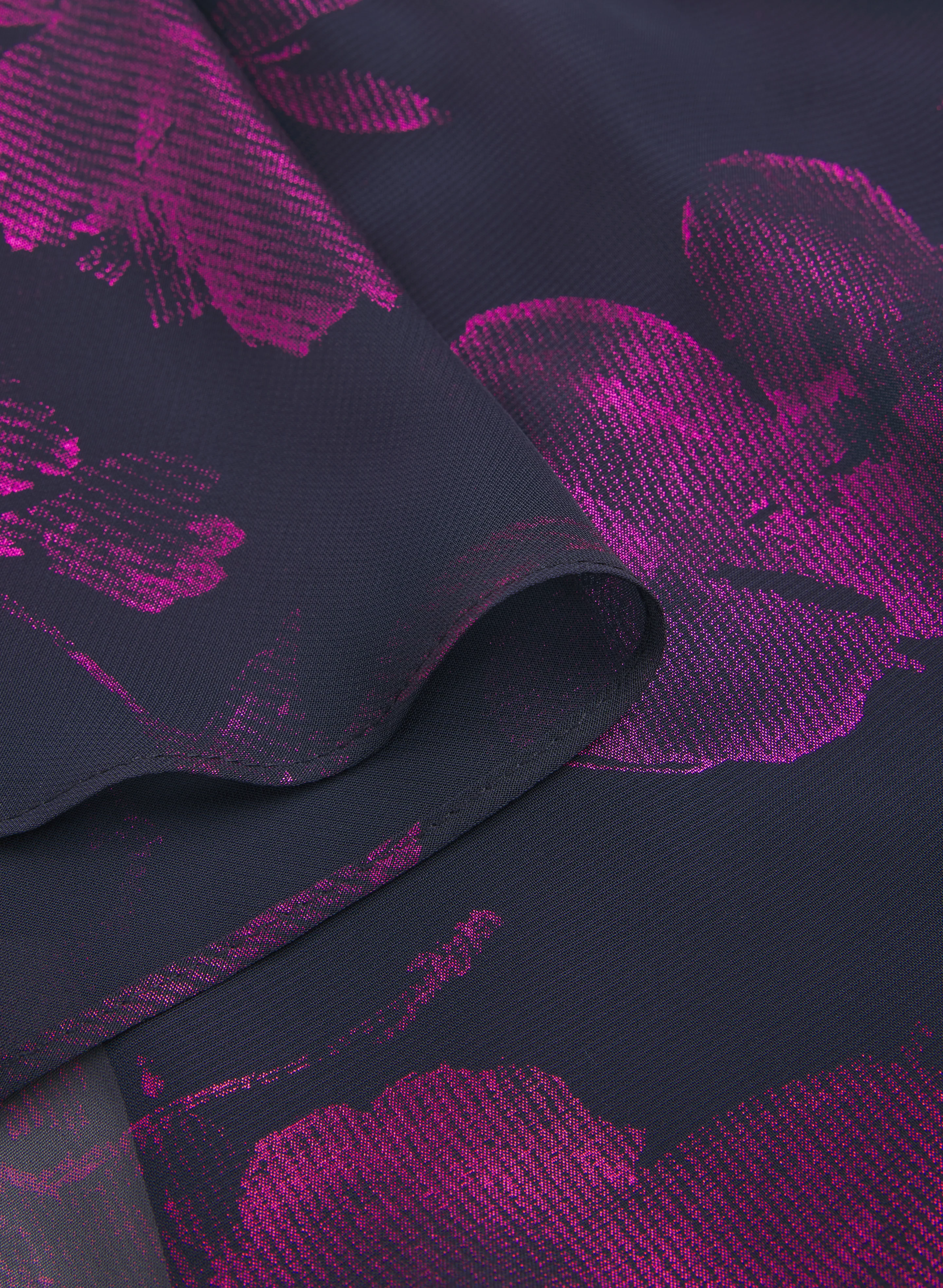 Metallic Floral Overlay Dress - Image 7