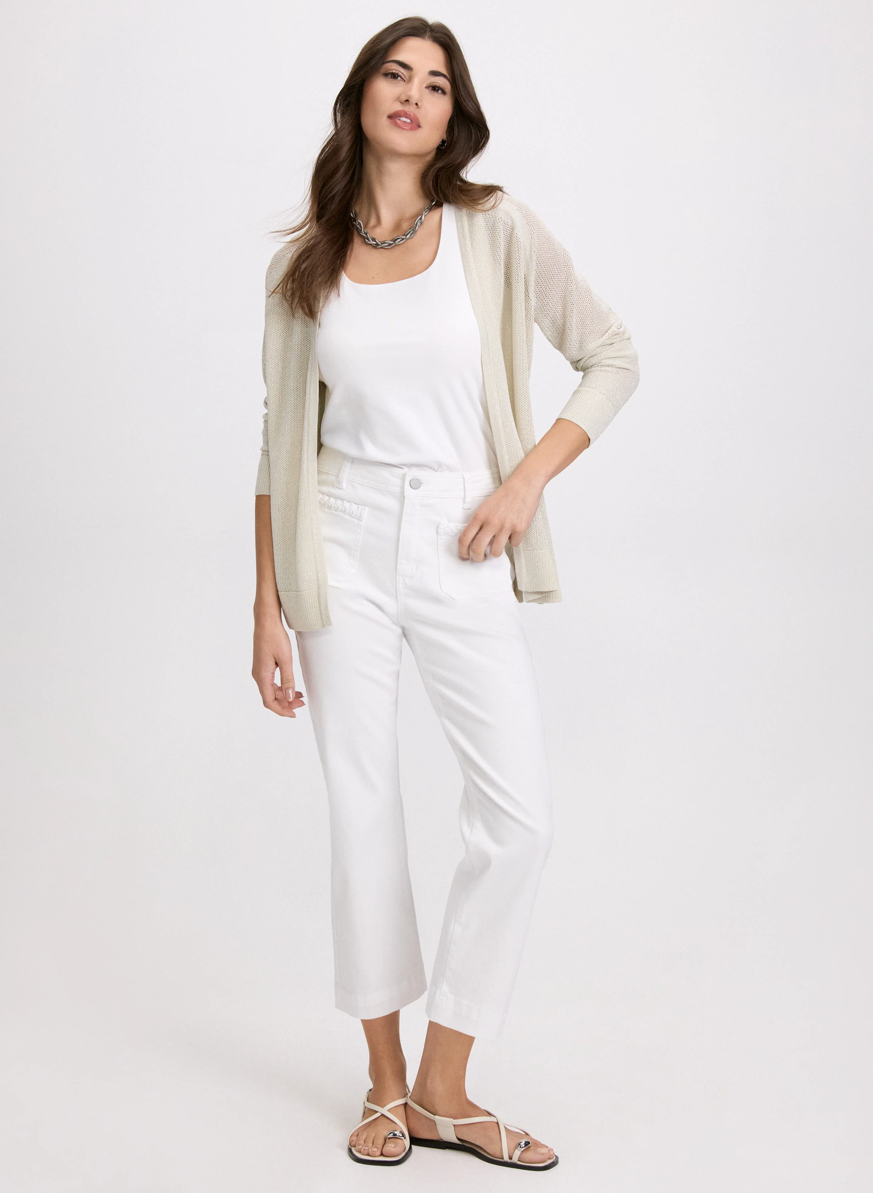 Metallic Thread Cardigan - Image 3