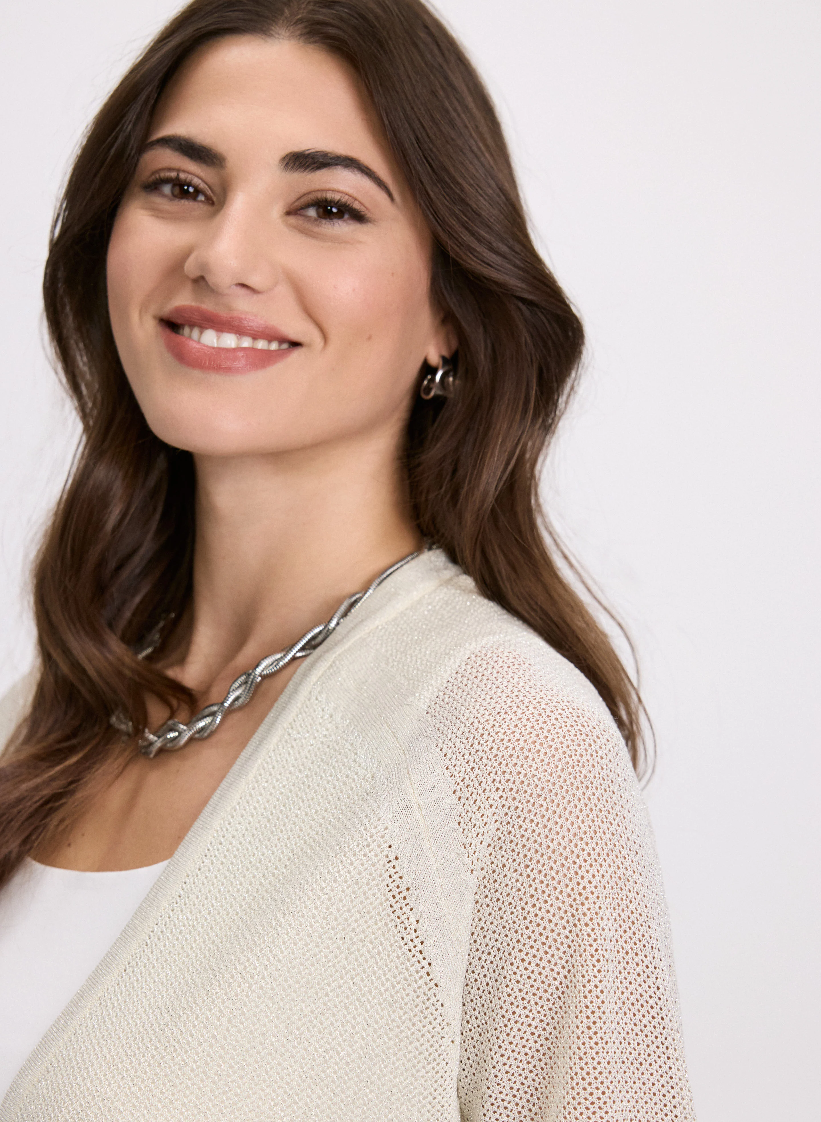 Metallic Thread Cardigan - Image 5