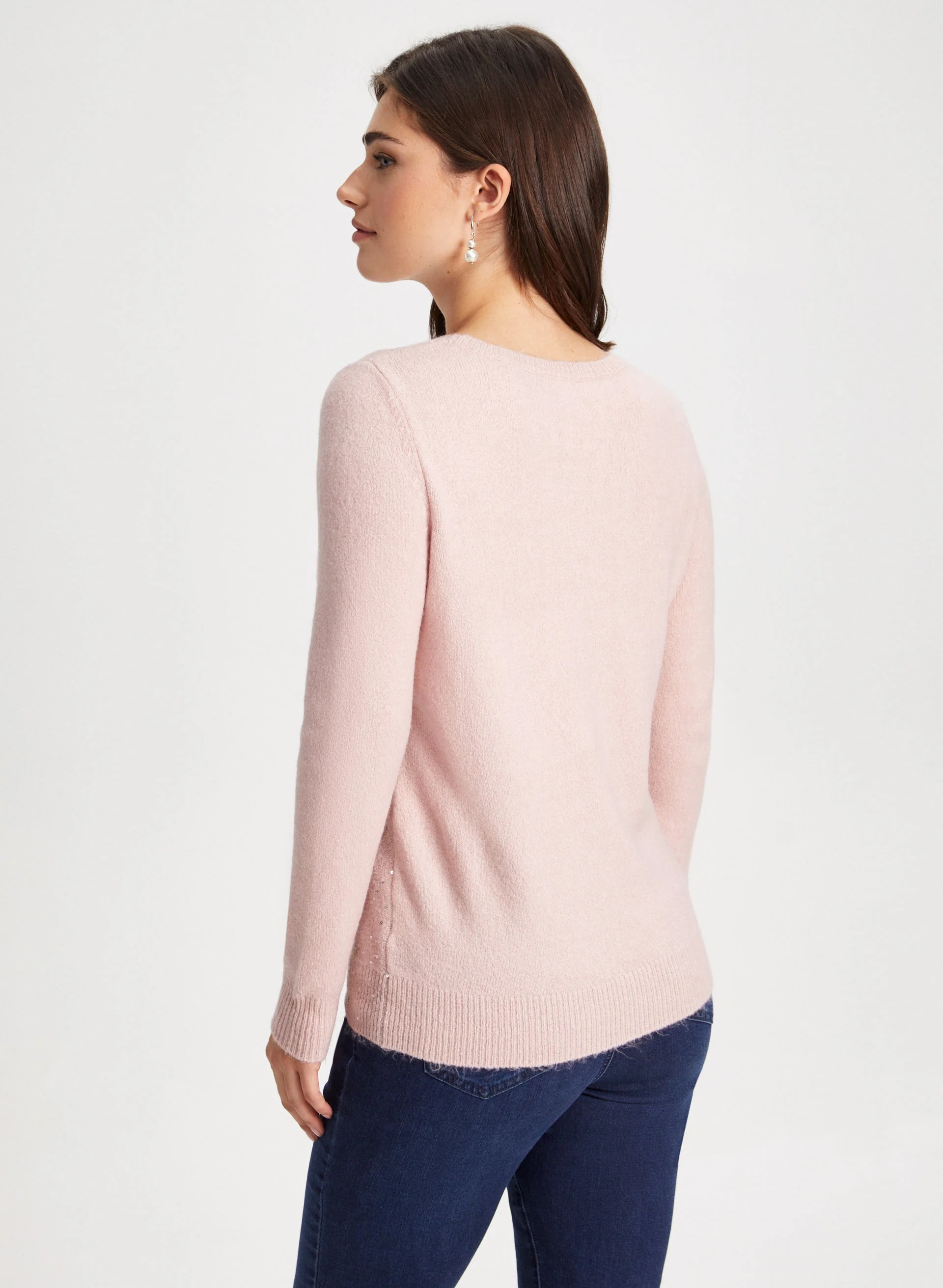 Mini Sequin Crew Neck Sweater - Image 4