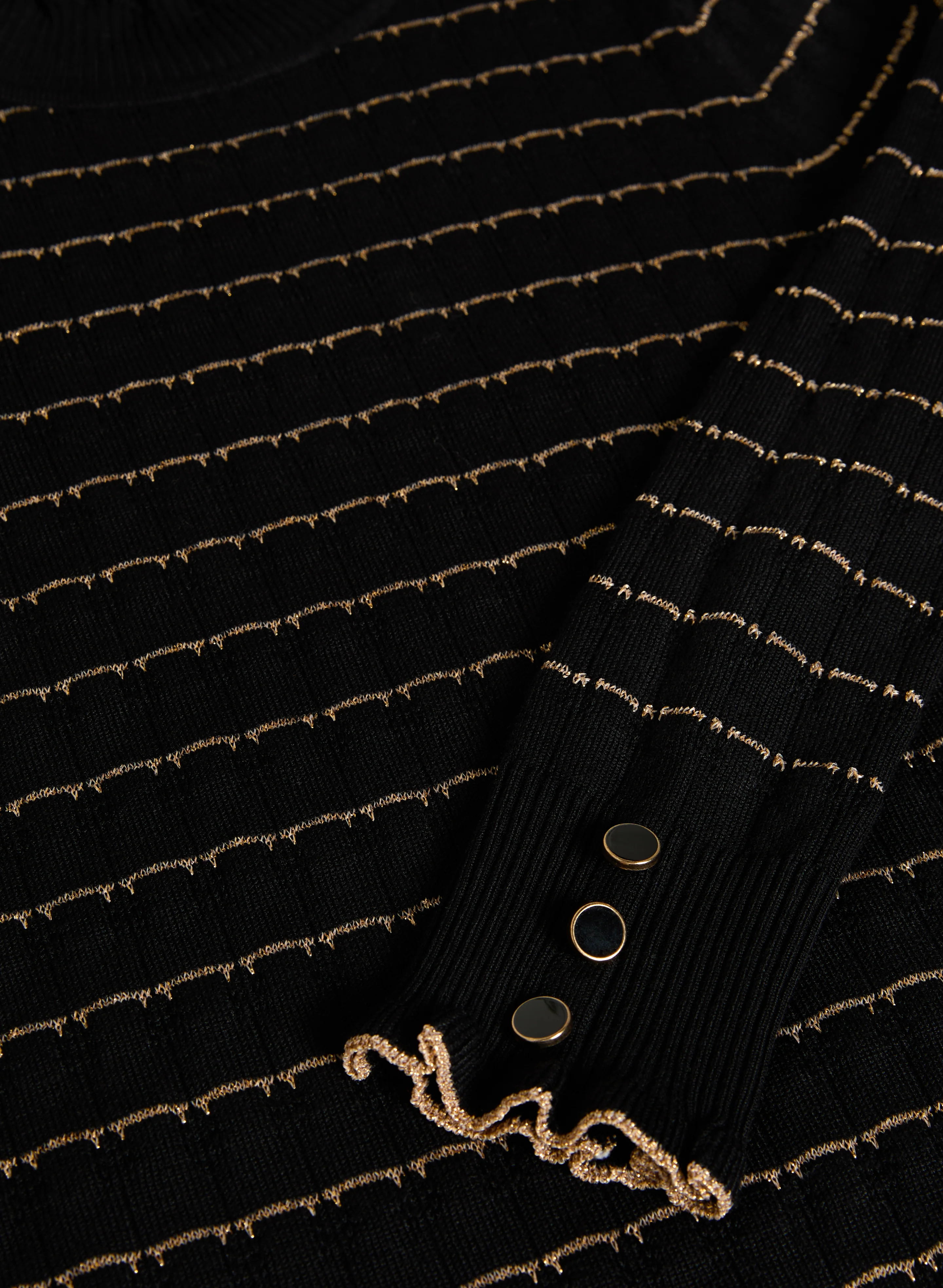 Mock Neck Pointelle Stitch Sweater - Image 7