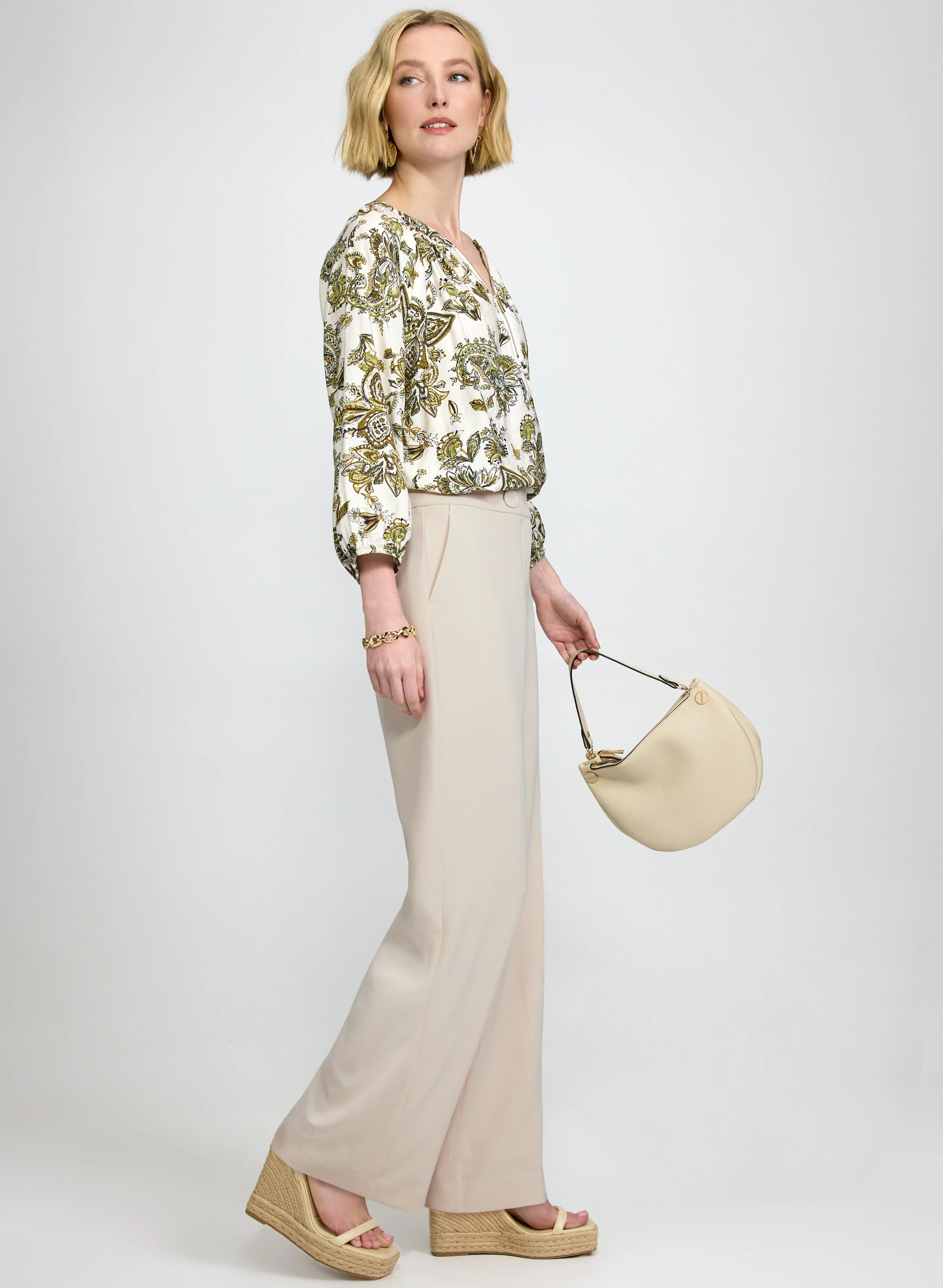 Olivia Twill Wide-Leg Pants - Image 2
