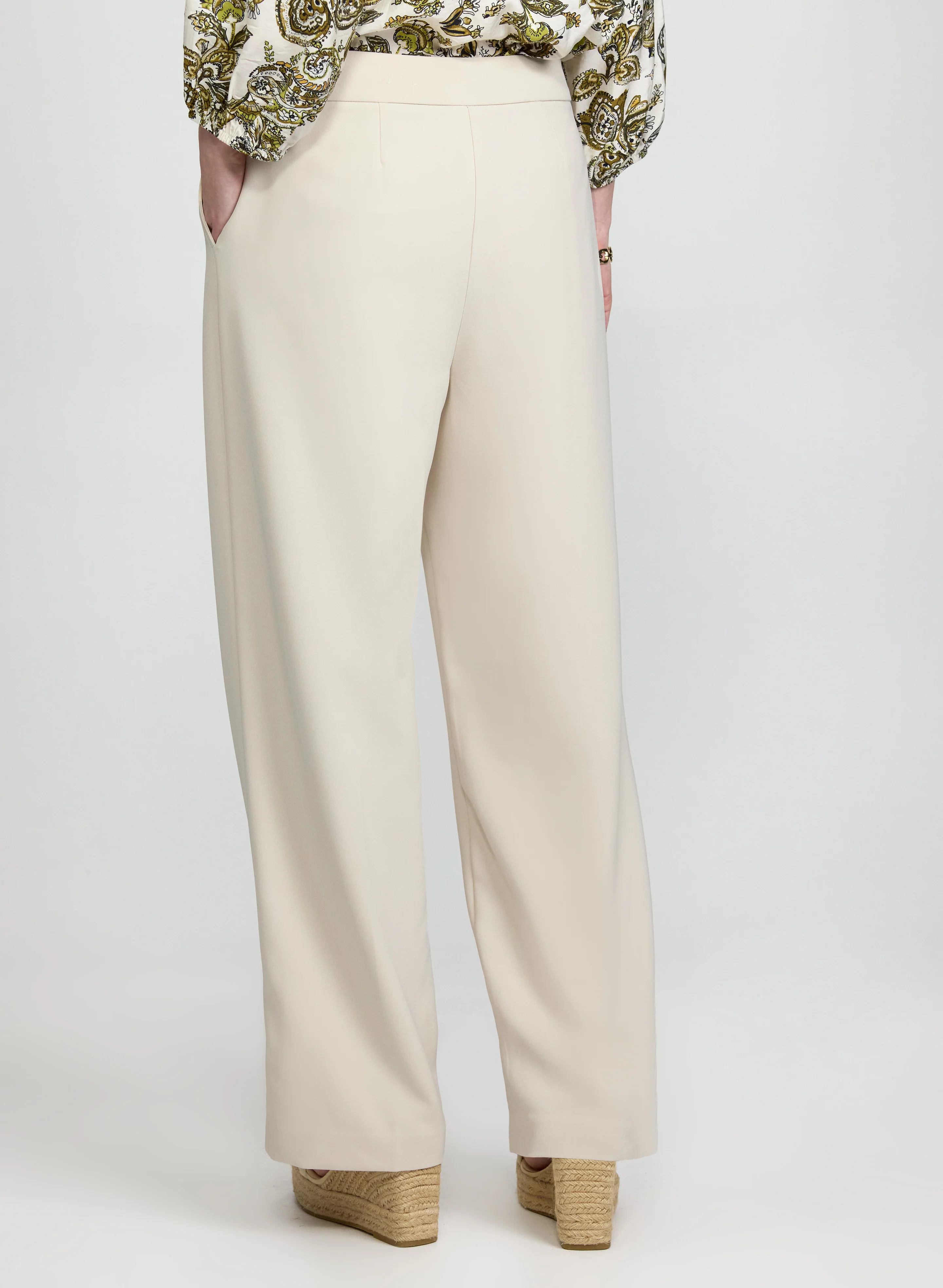 Olivia Twill Wide-Leg Pants - Image 3