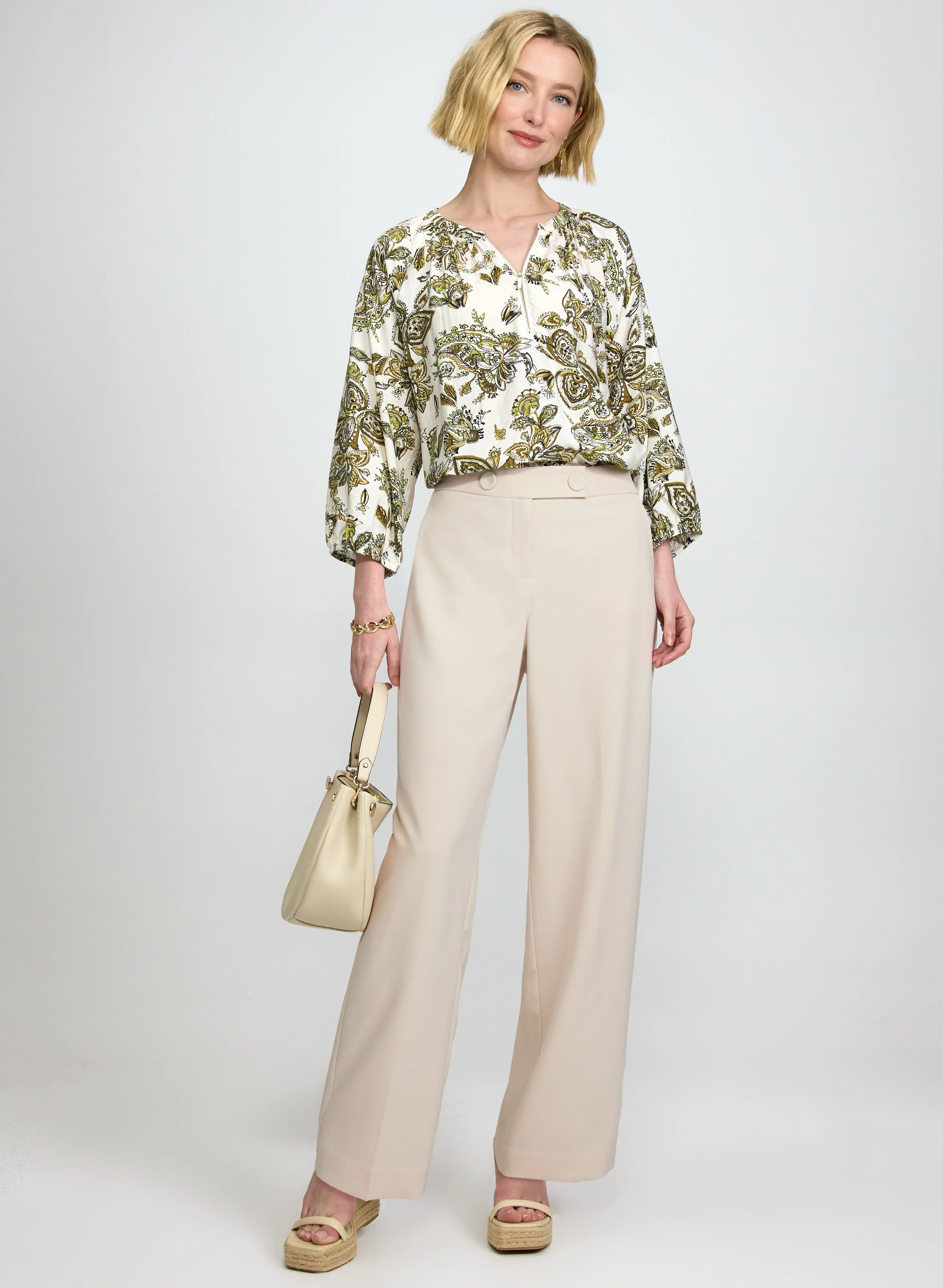 Olivia Twill Wide-Leg Pants - Image 4