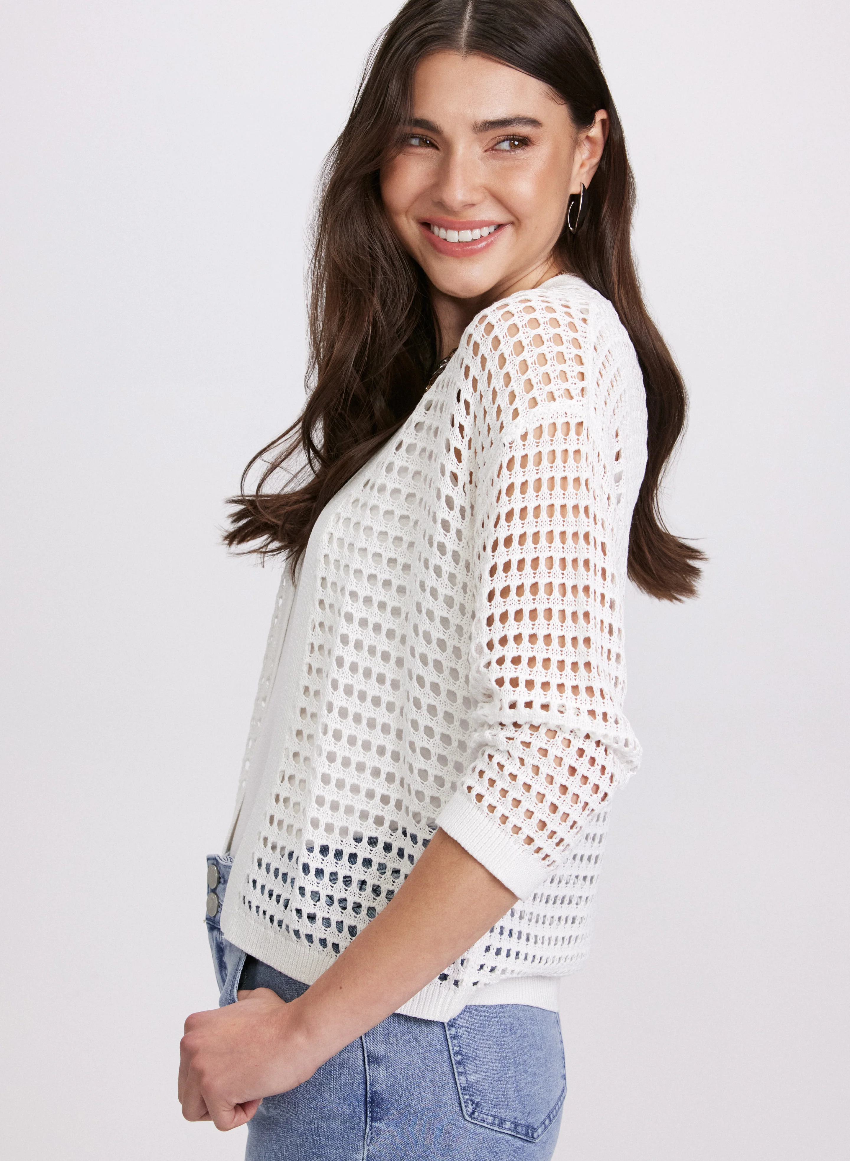 Open Knit Cardigan - Image 4