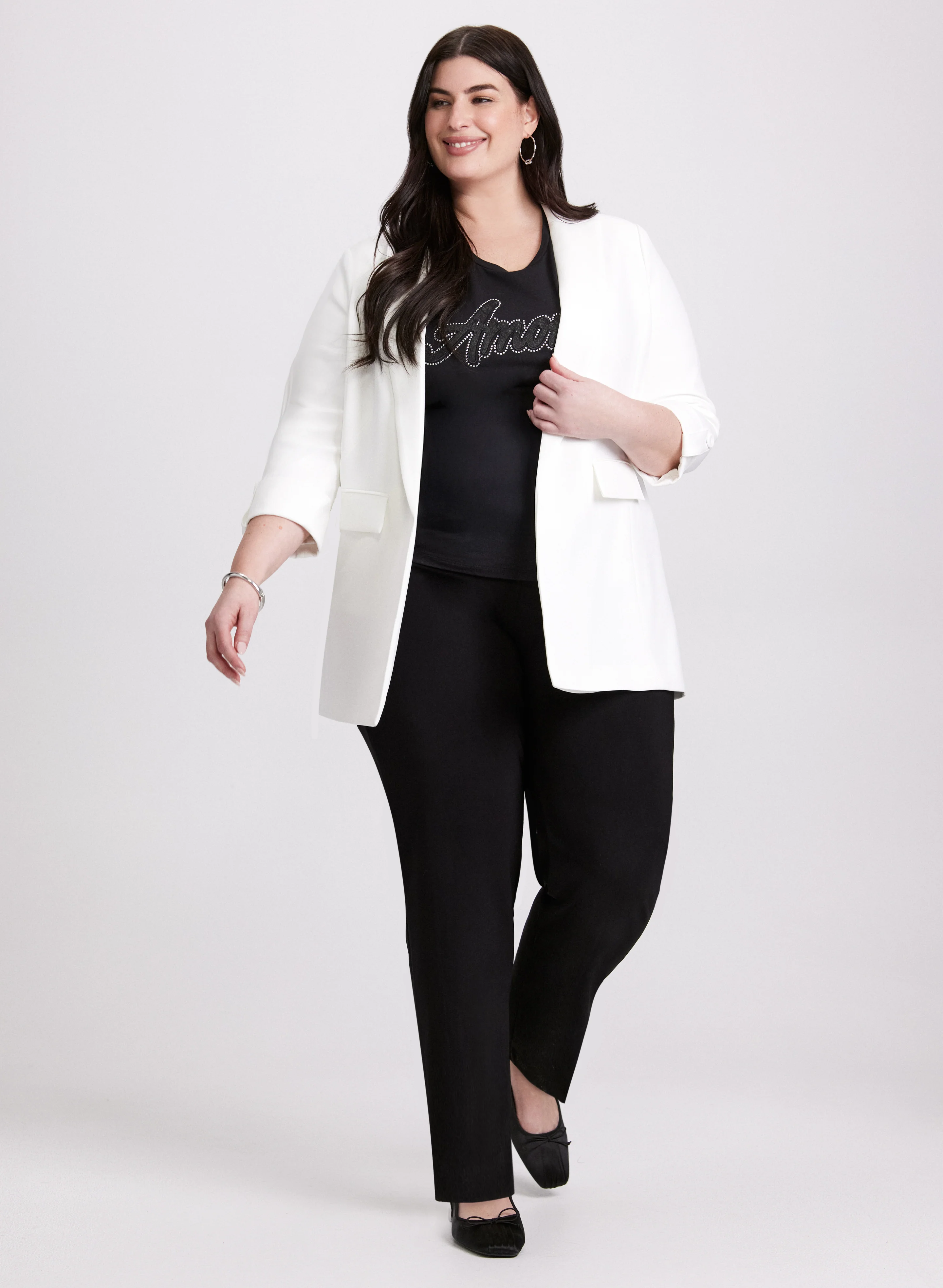 Open Twill Jacket & Sofia Straight Leg Pants