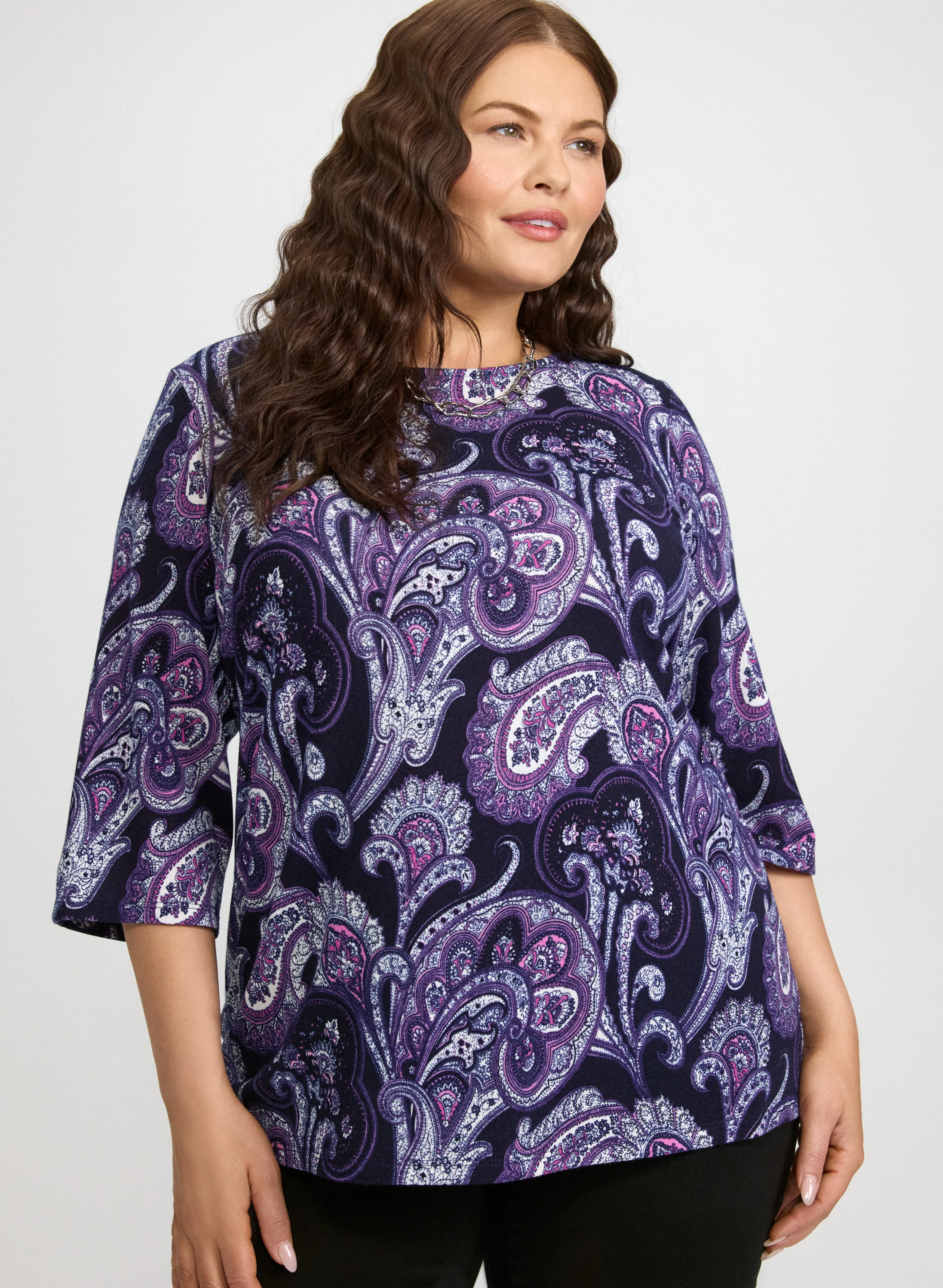 Paisley Knit Top