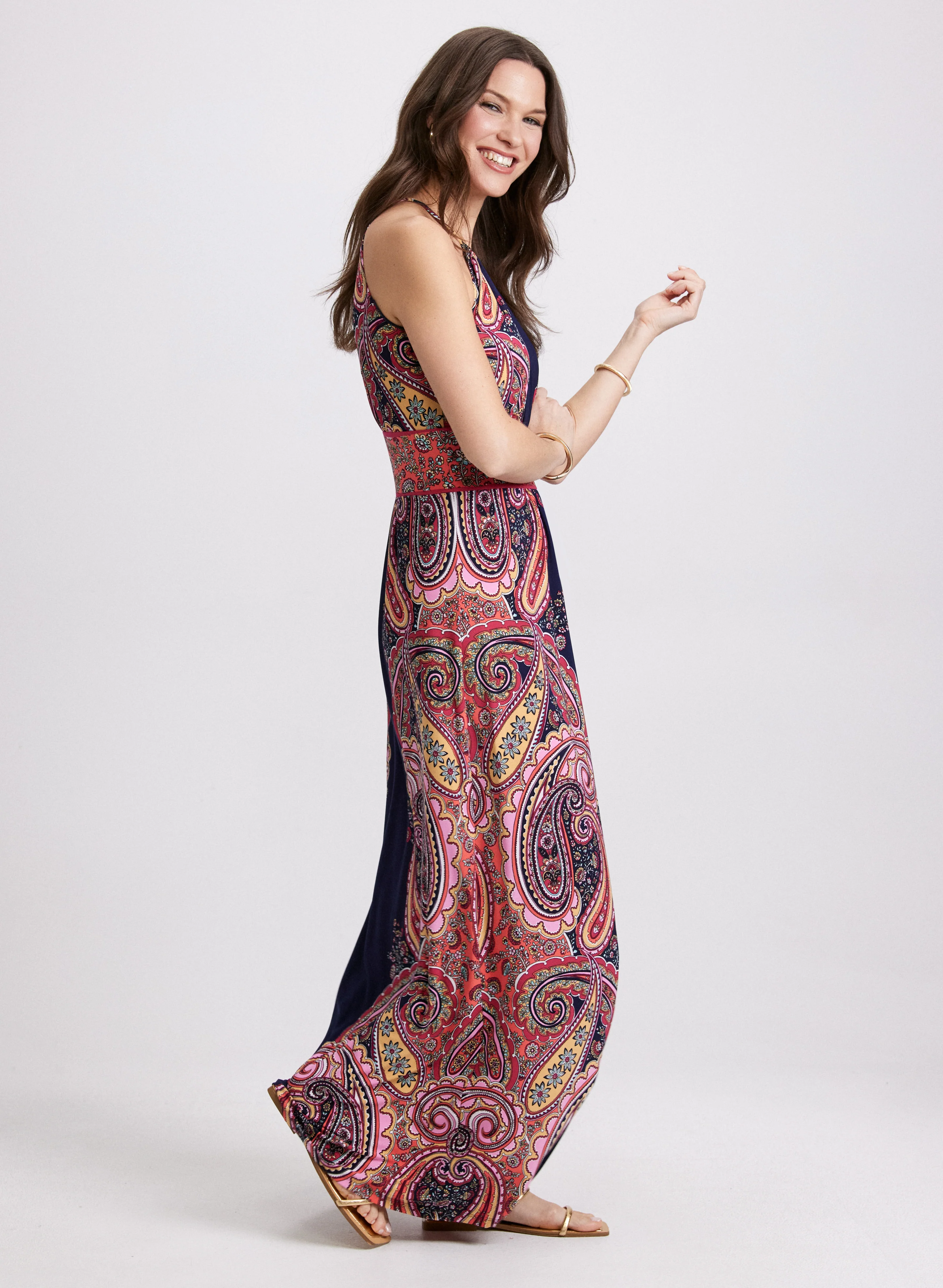 Paisley Placement Print Dress - Image 2