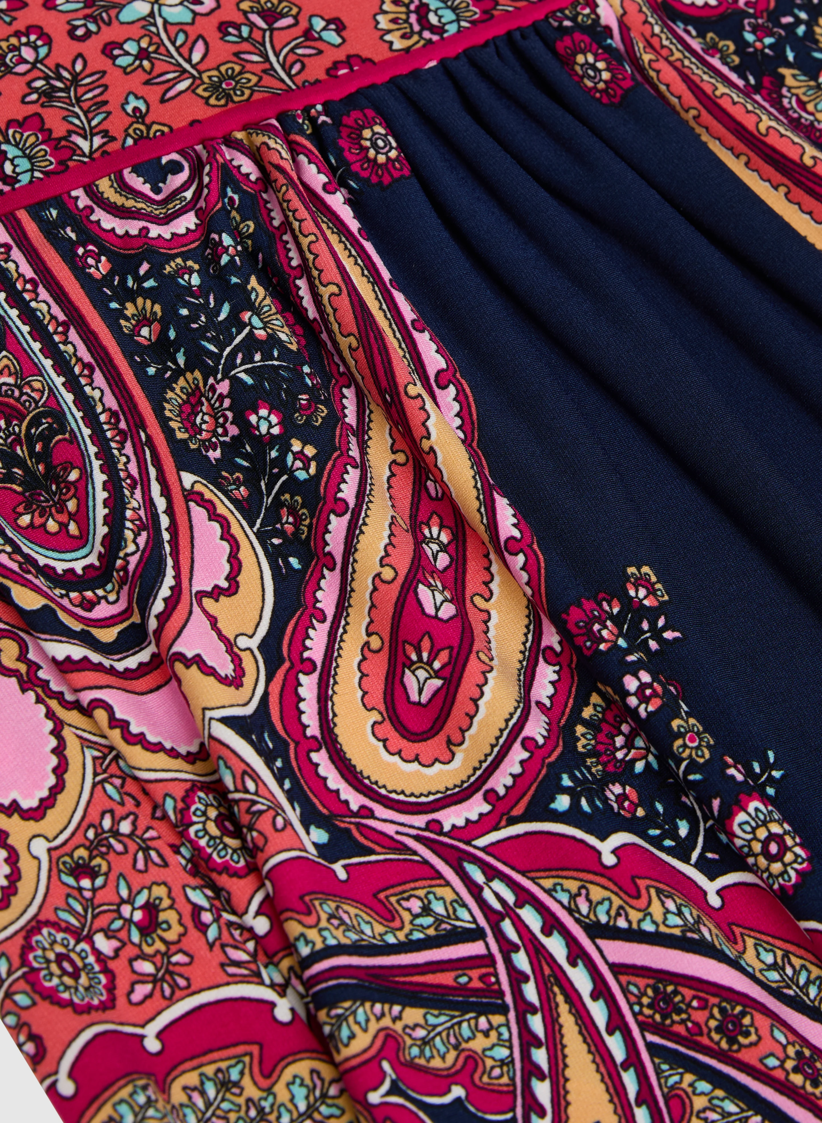 Paisley Placement Print Dress - Image 6