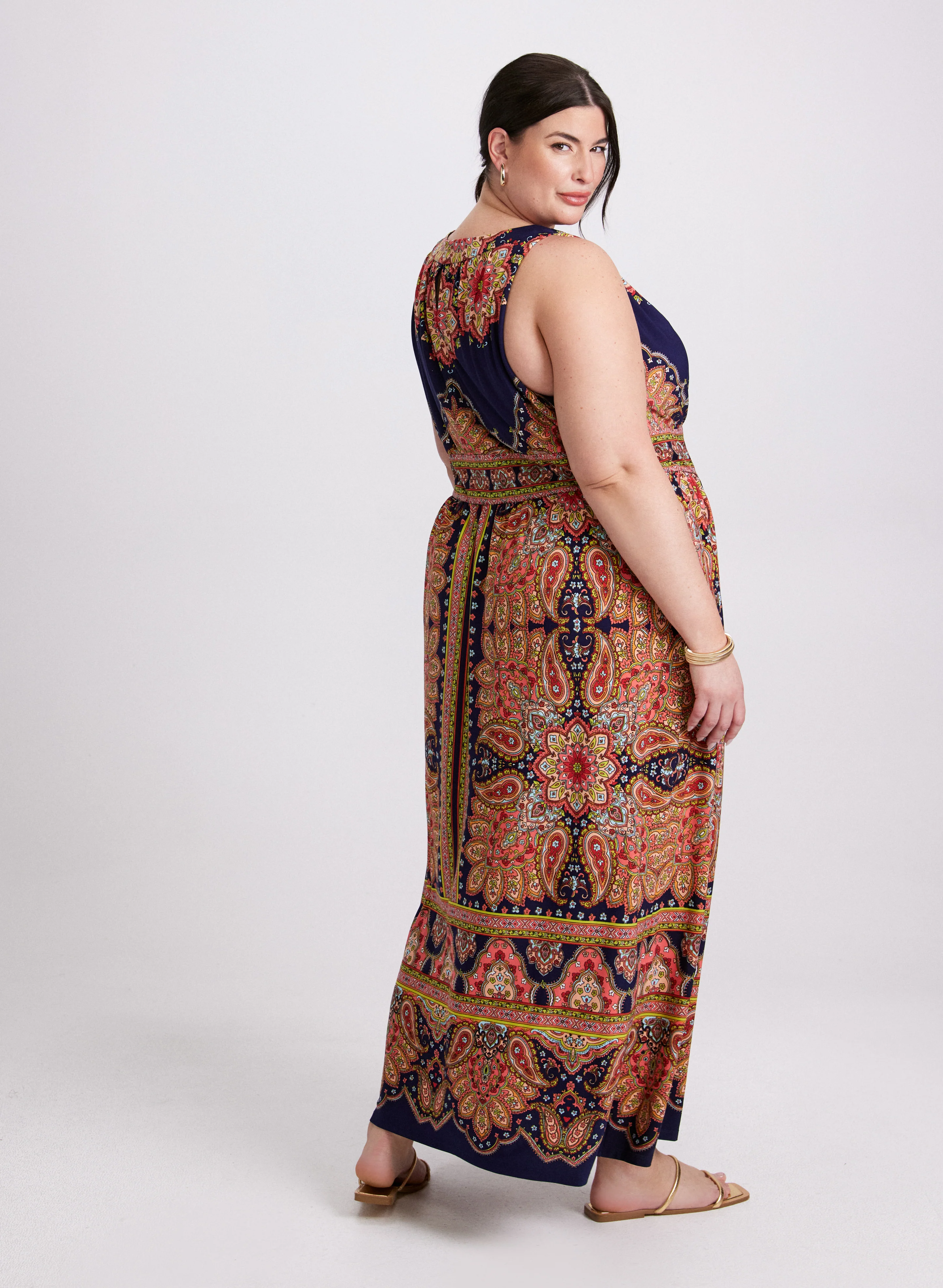 Paisley Print Maxi Dress - Image 3