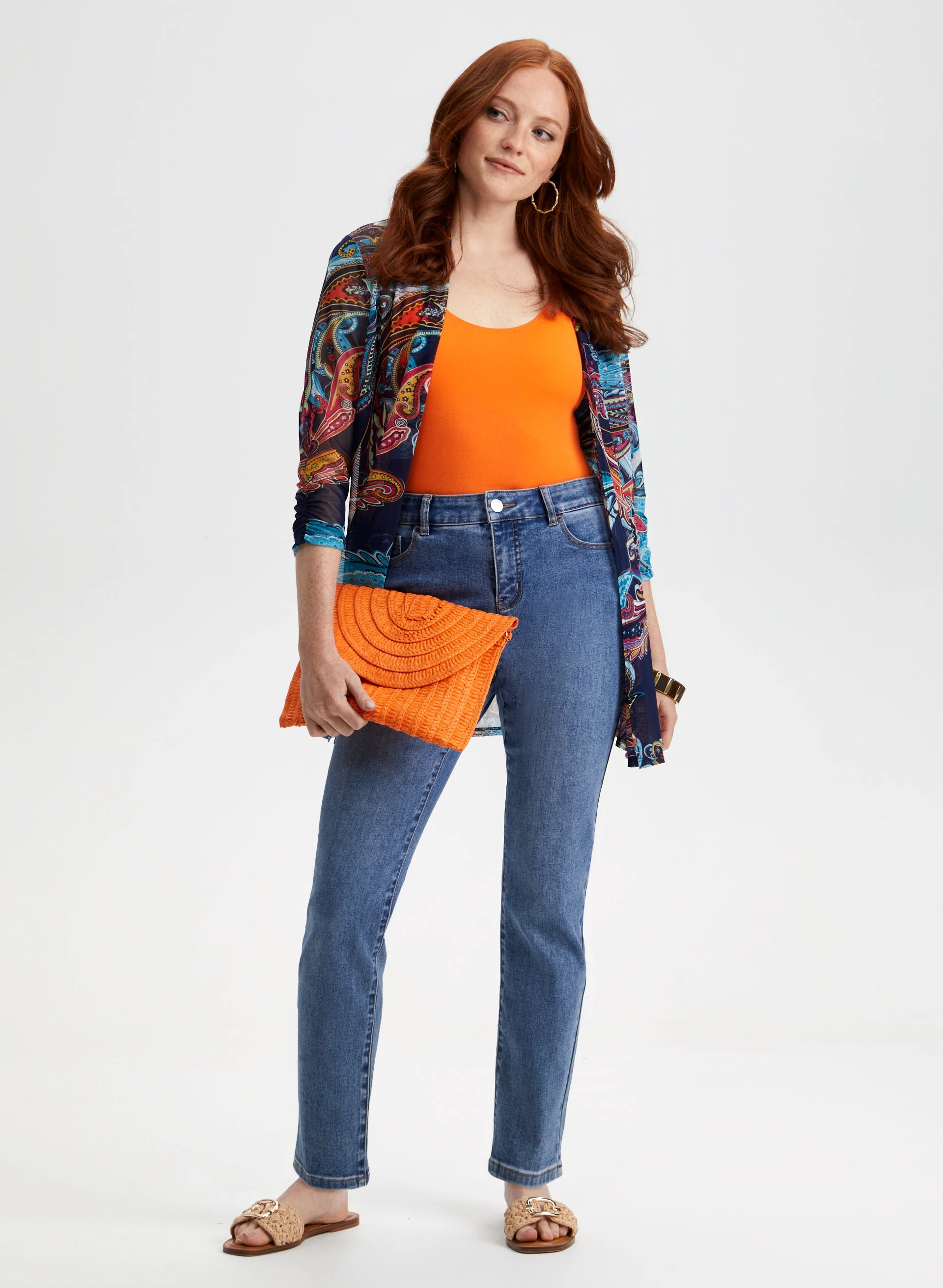 Paisley Print Open Front Top - Image 3