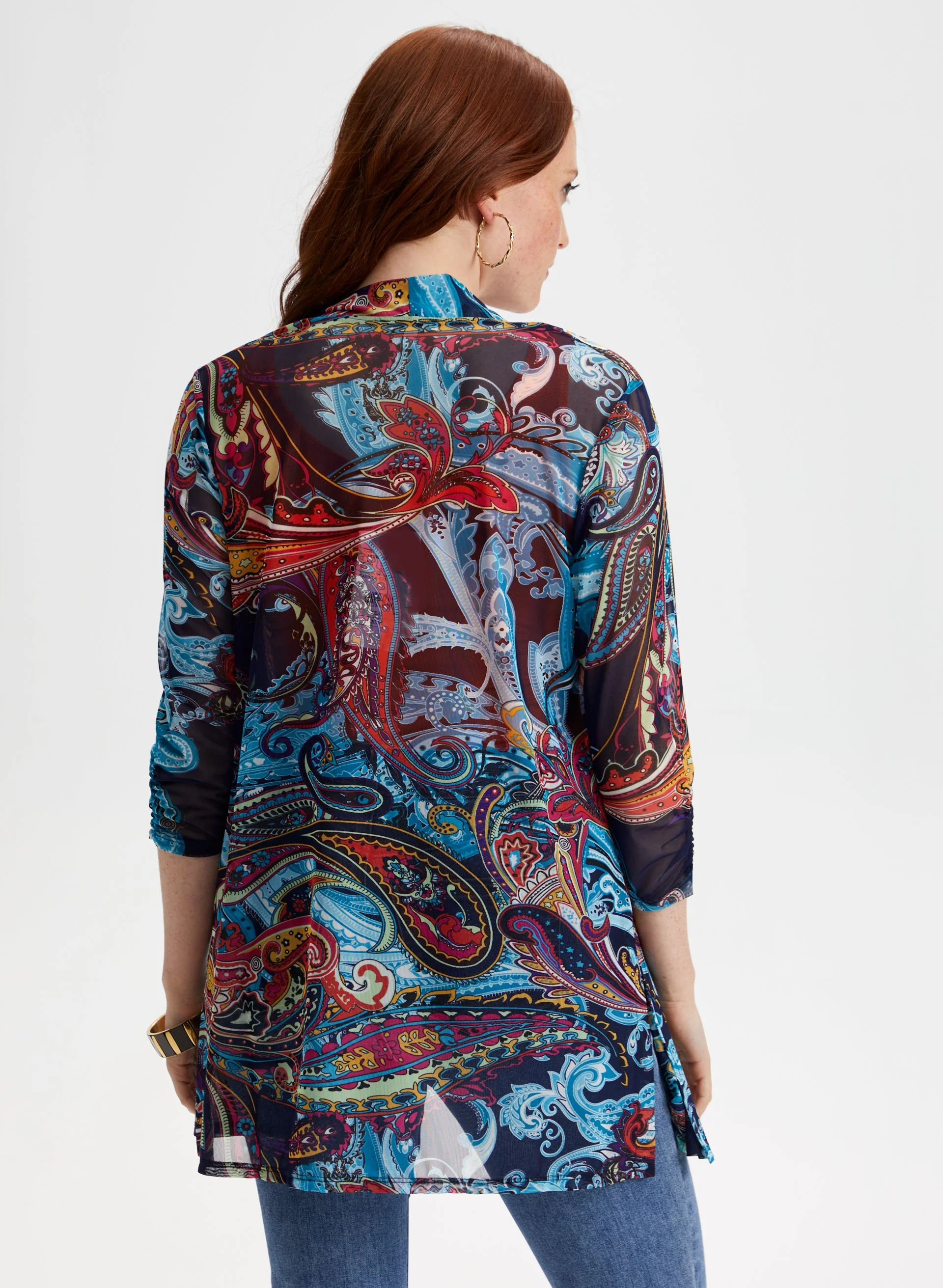 Paisley Print Open Front Top - Image 4