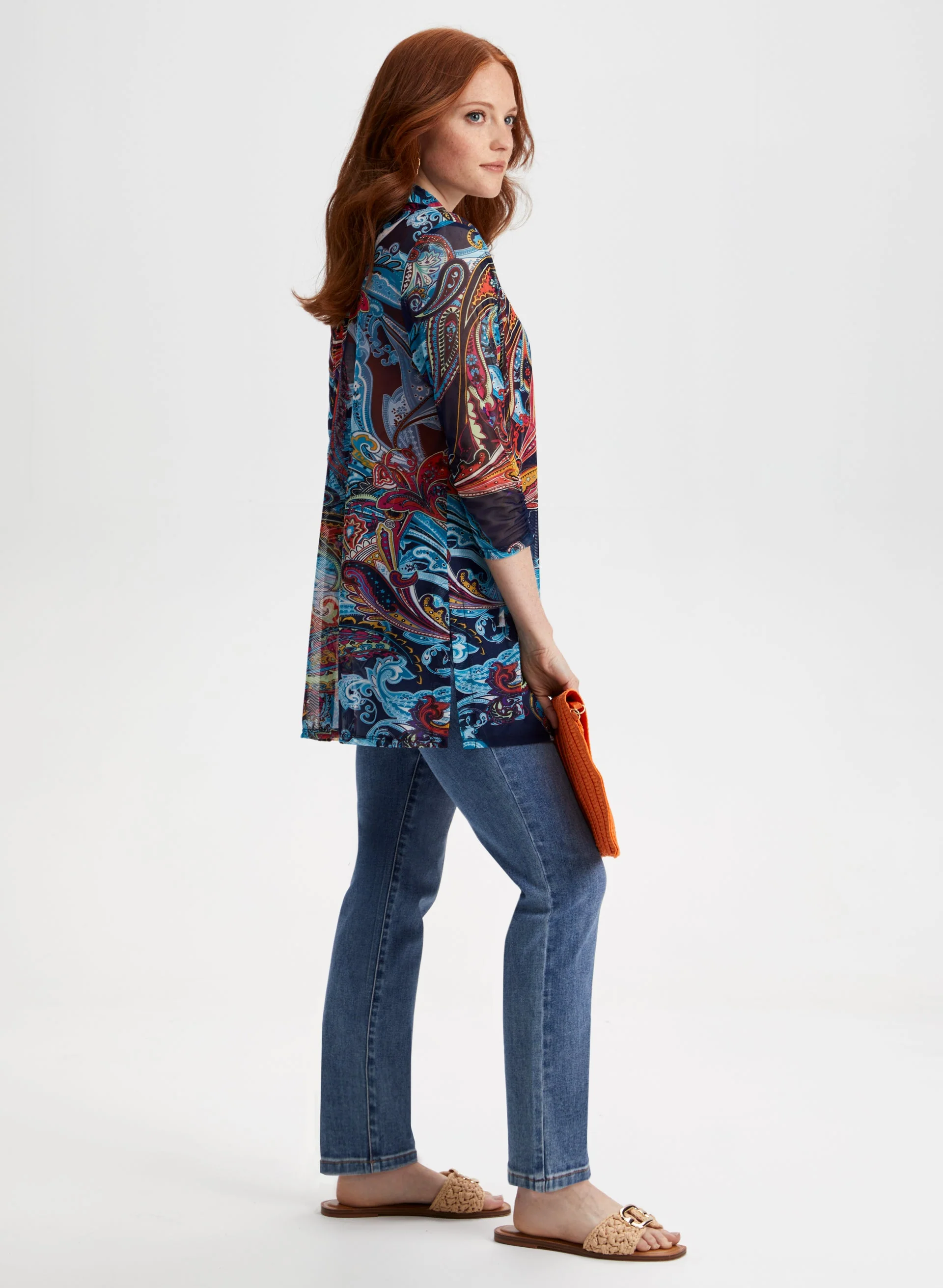 Paisley Print Open Front Top - Image 5