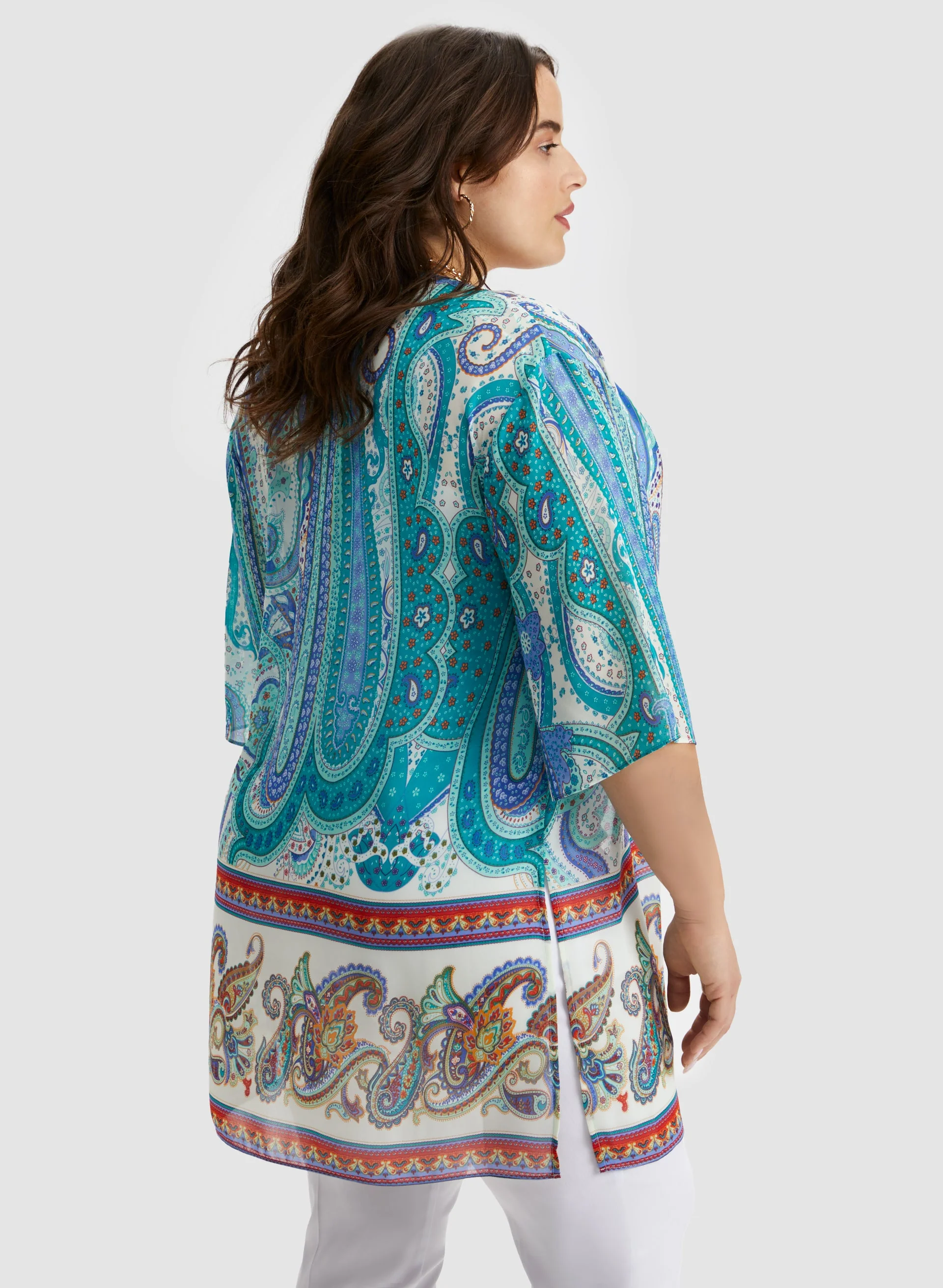 Paisley Print Open Front Tunic - Image 2